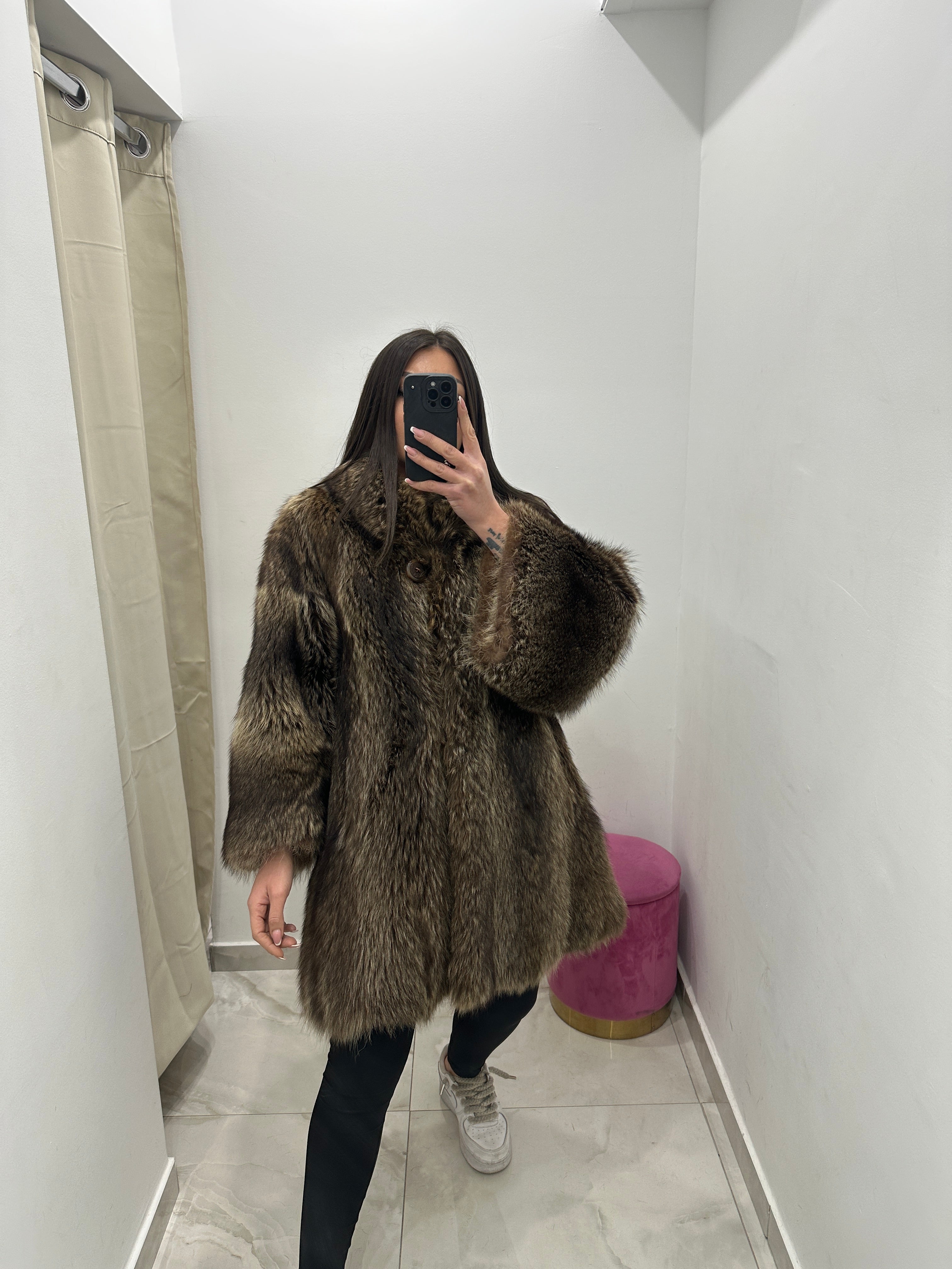 Pelliccia vera vintage marmotta