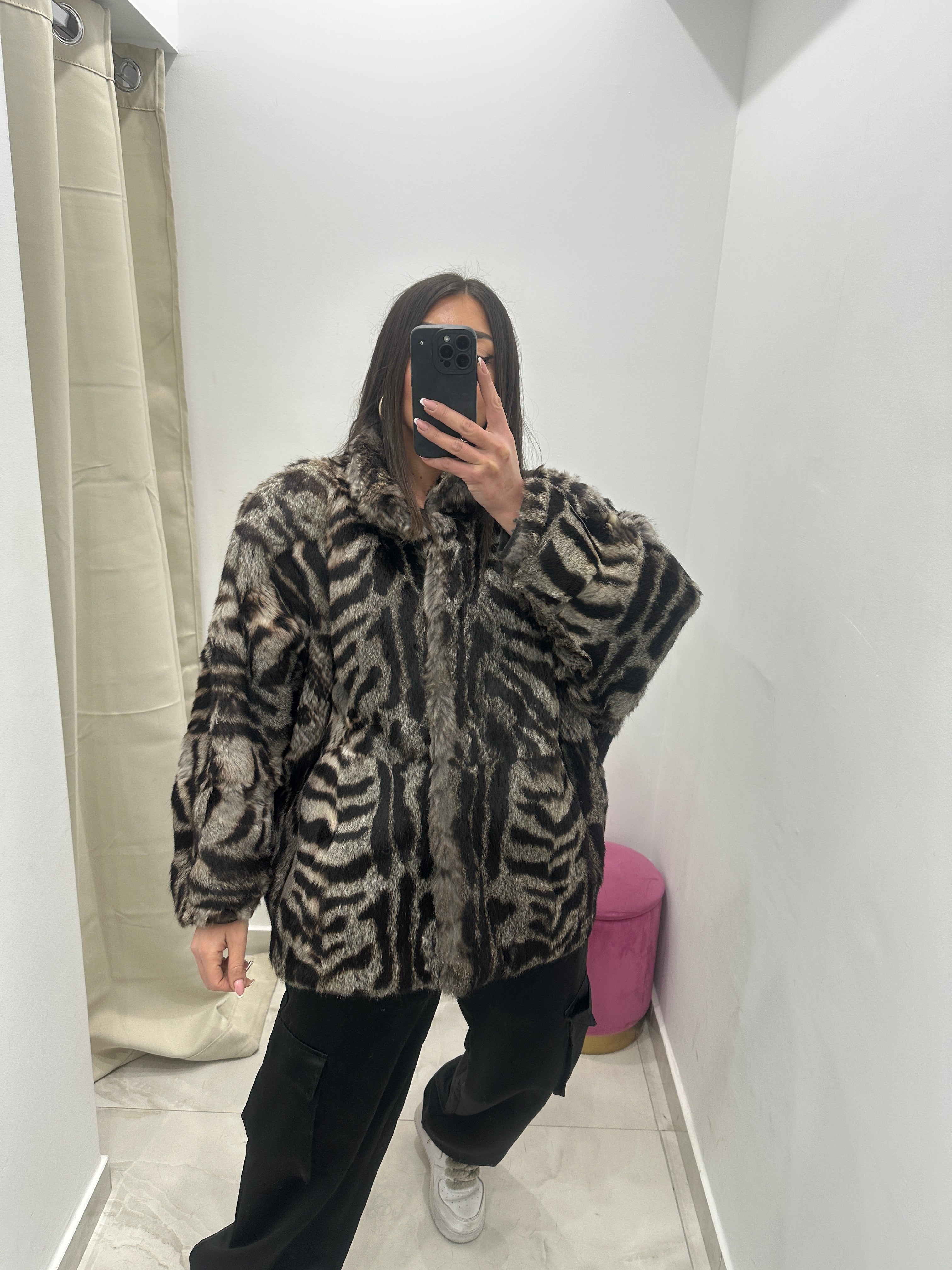 Pelliccia vera vintage animalier