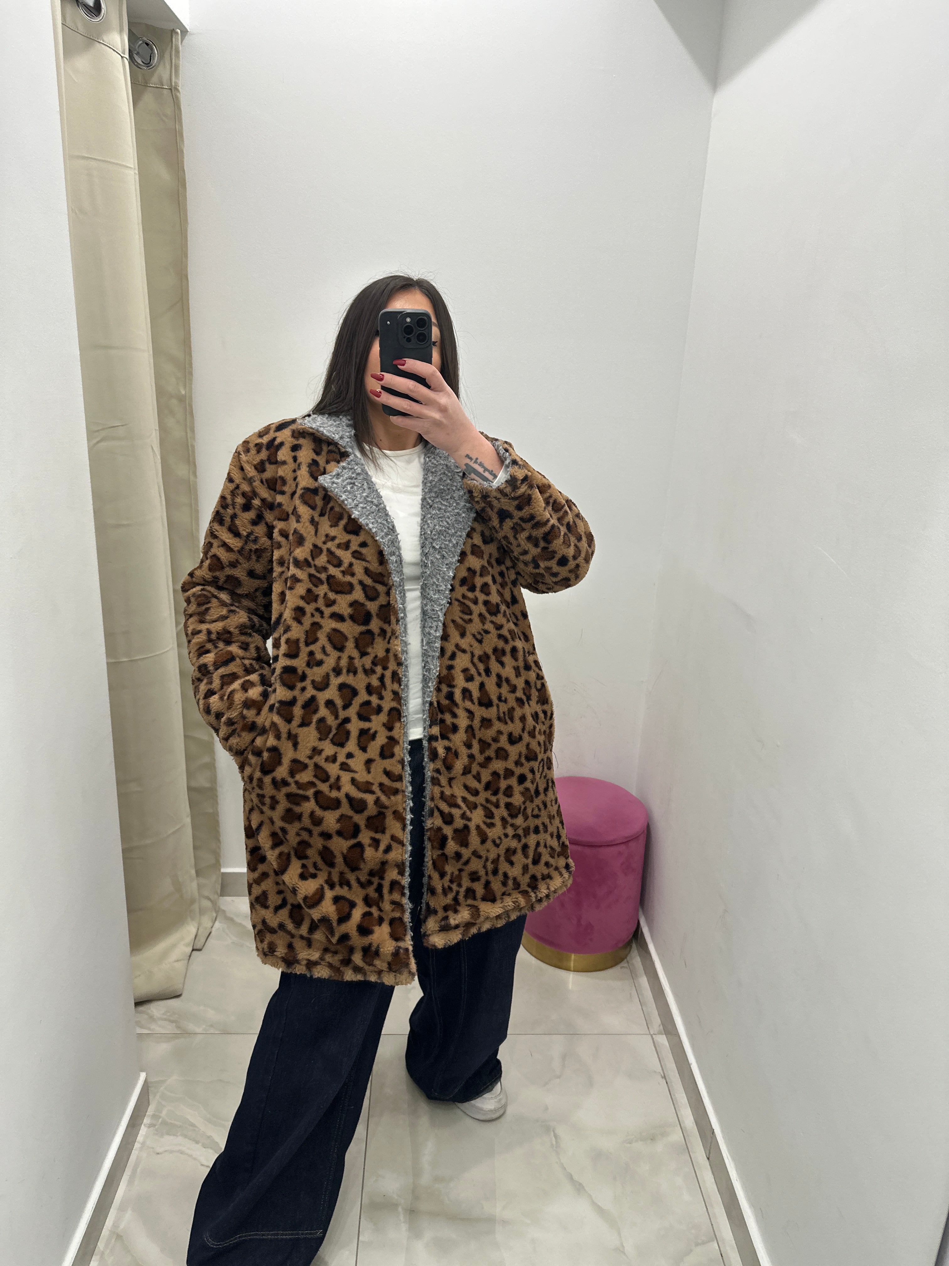 Pelliccia ecologica vintage animalier