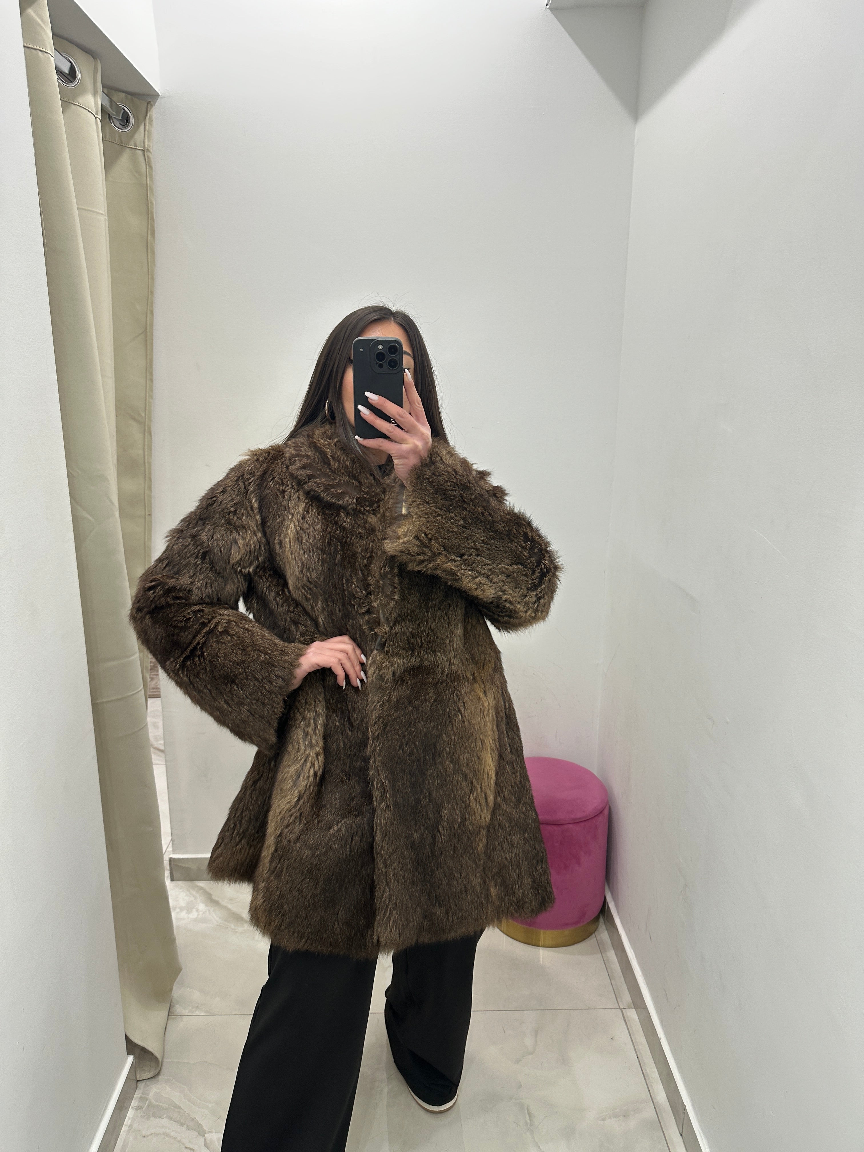 Pelliccia vera vintage marmot