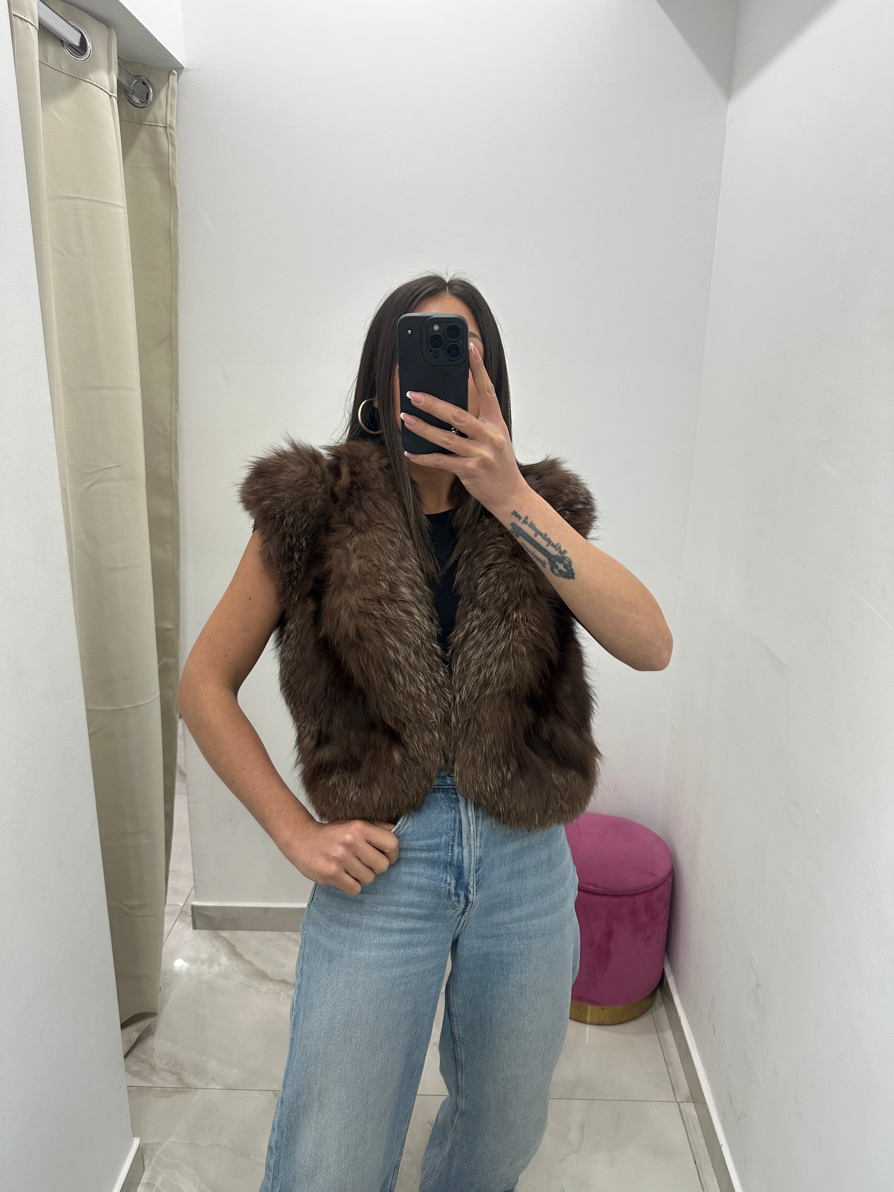 Smanicato di volpe vero vintage