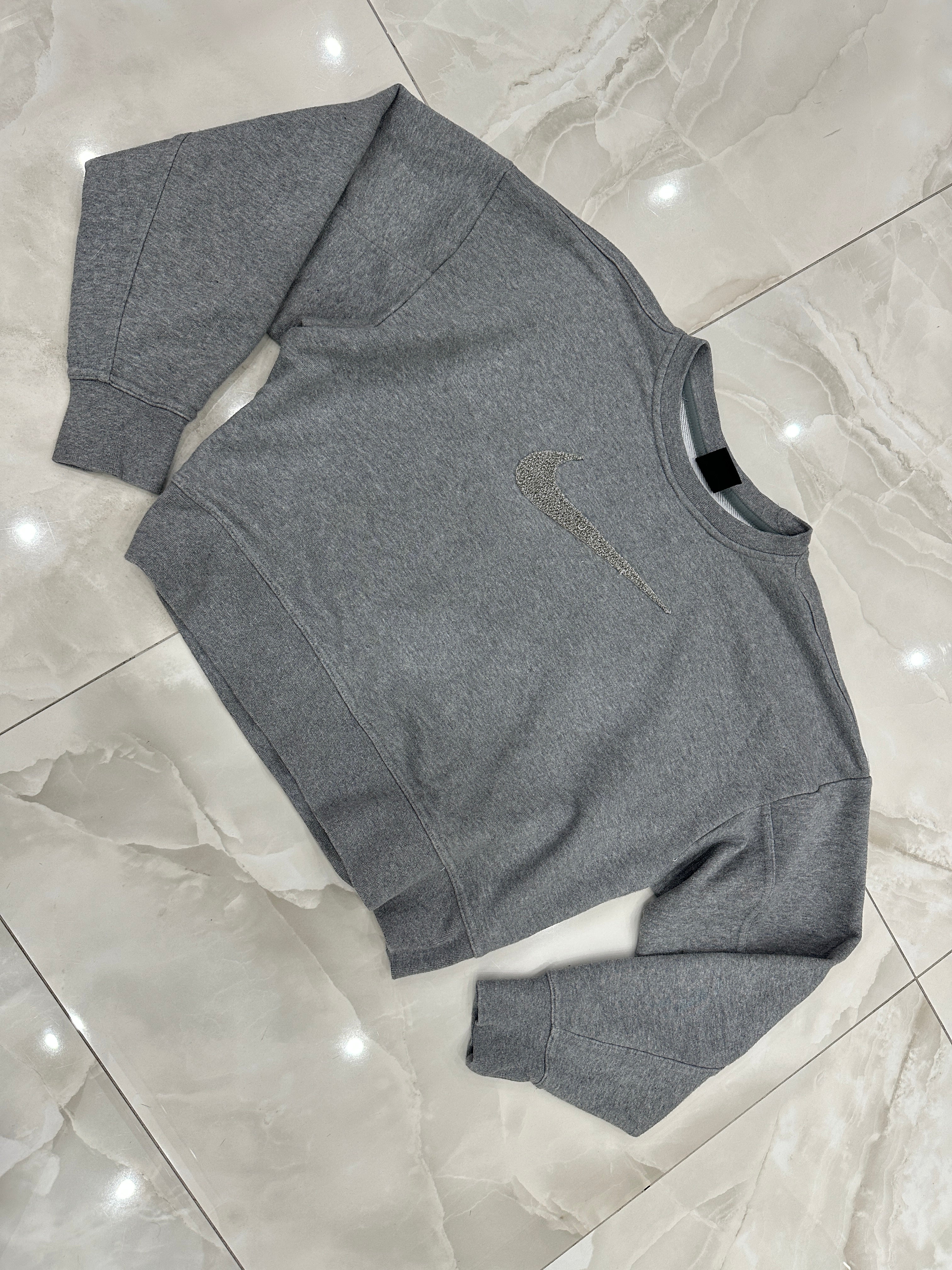 Felpa vintage grigia crop
