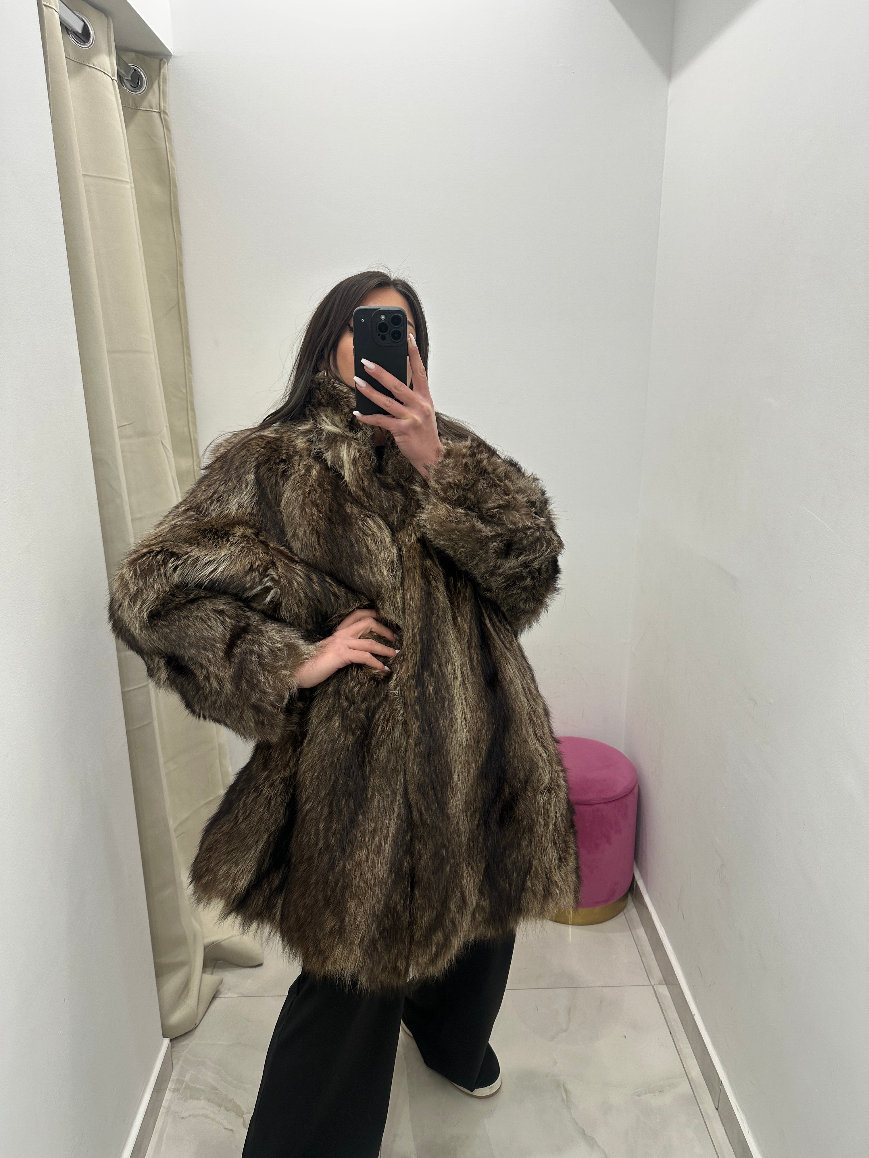 Pelliccia vera vintage marmot