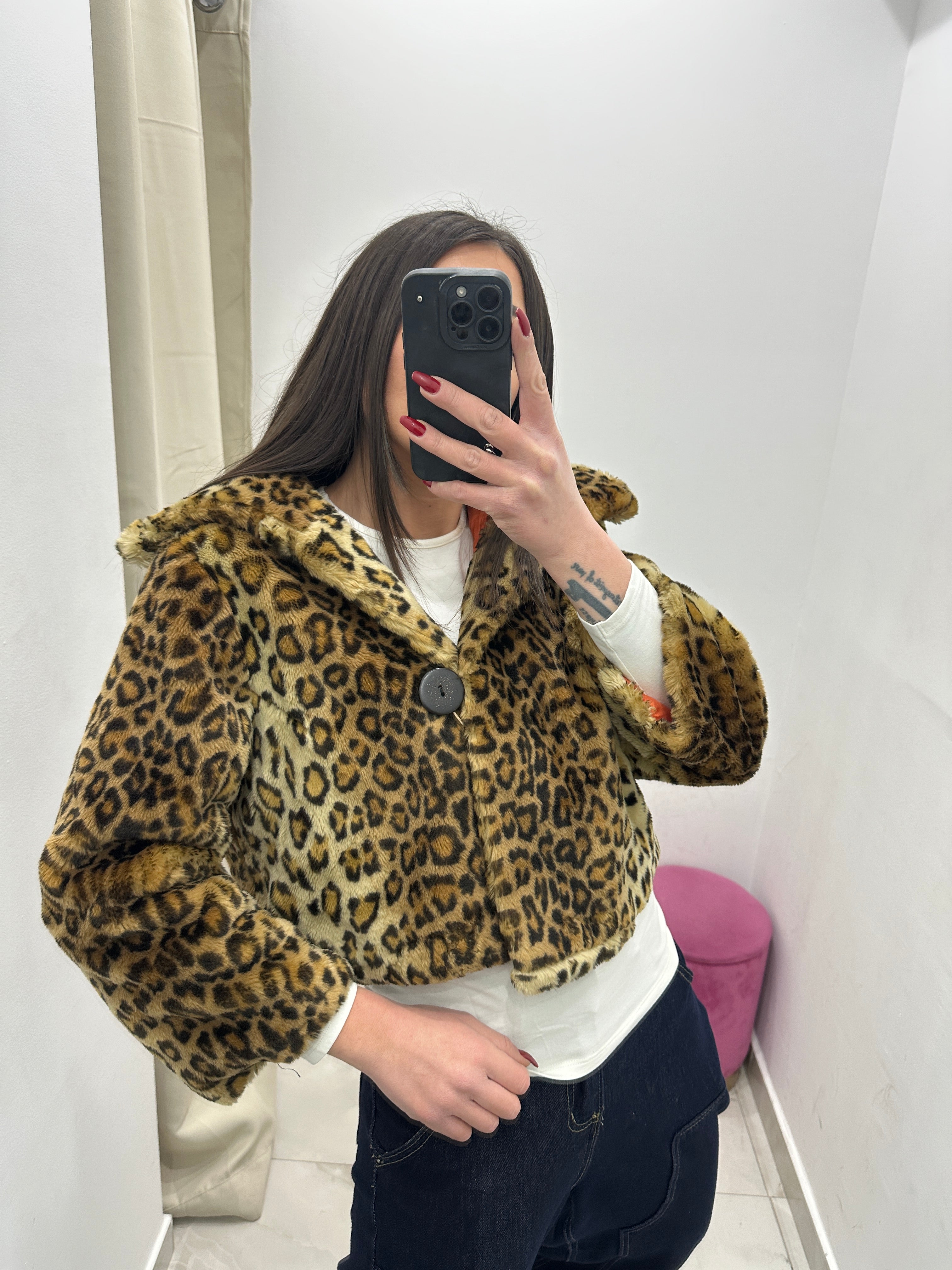 Pelliccia ecologica vintage animalier