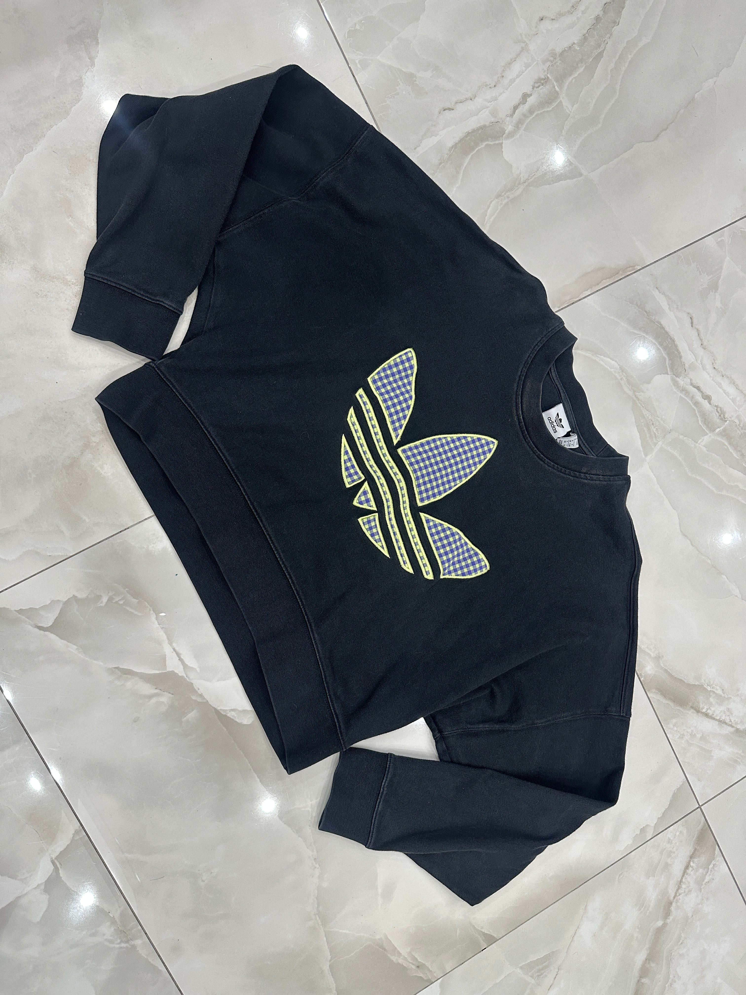 Felpa vintage crop nera