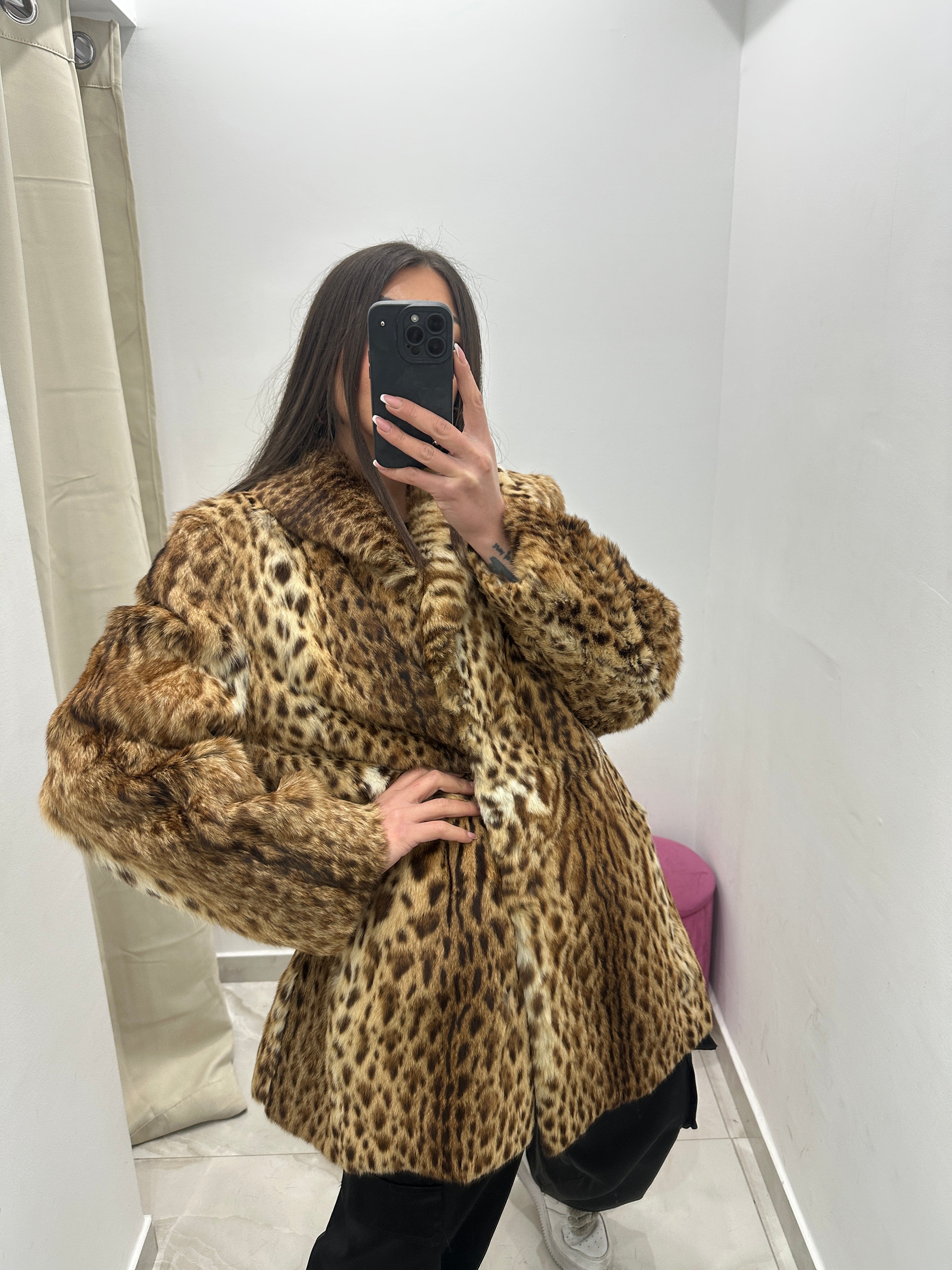 Pelliccia vera vintage animalier