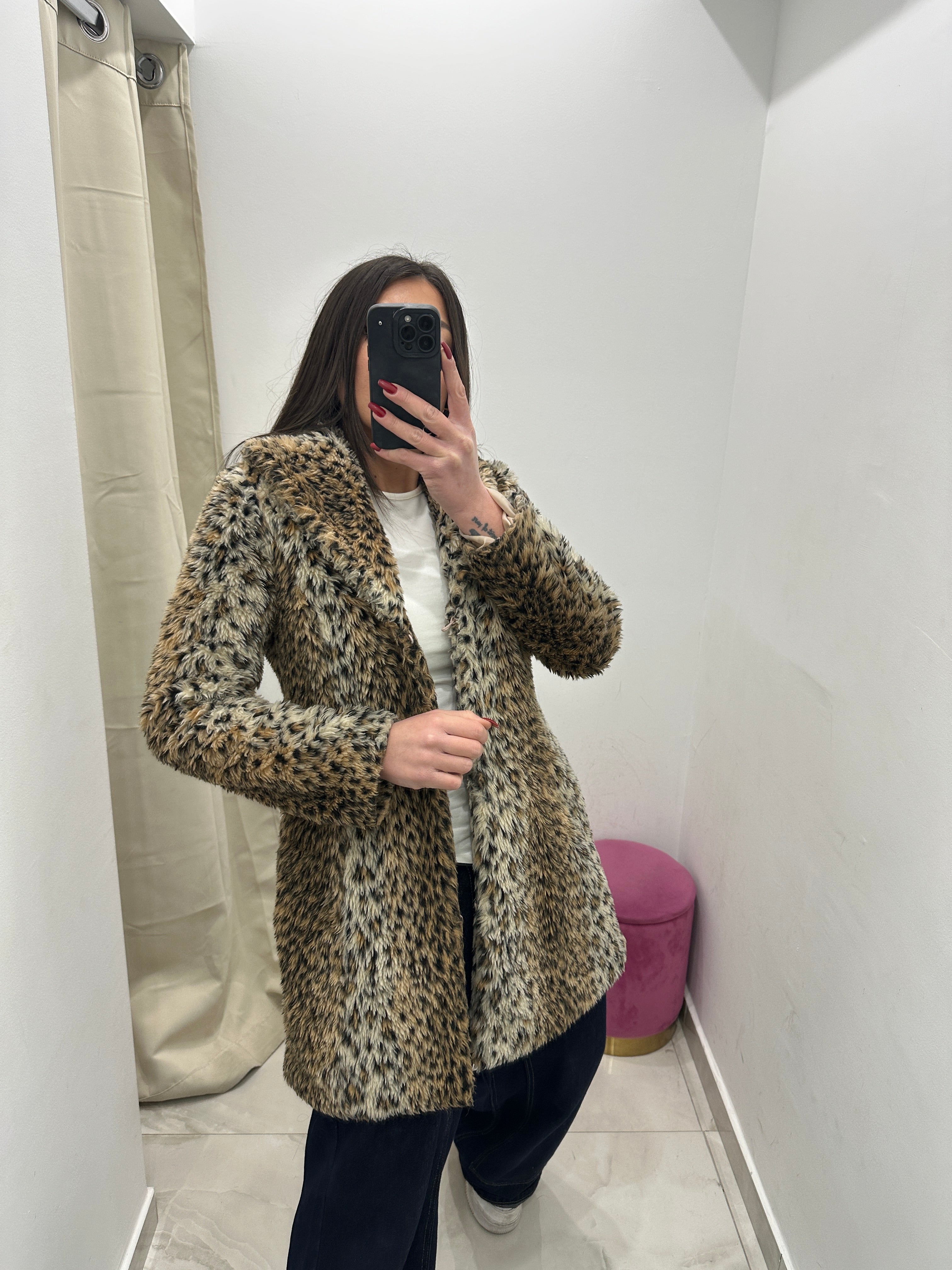 Pelliccia ecologica vintage animalier