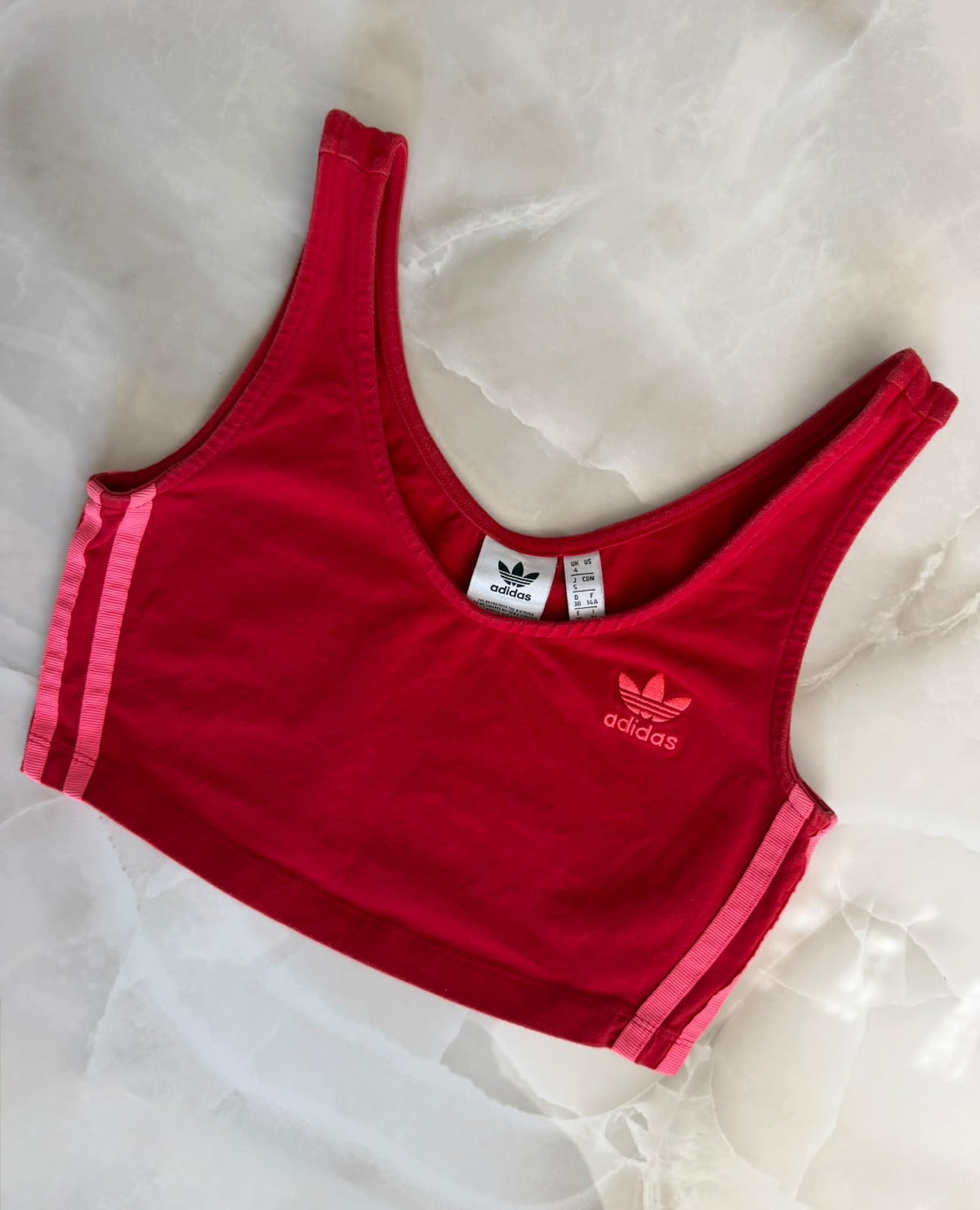 Top vintage sportivo rosso