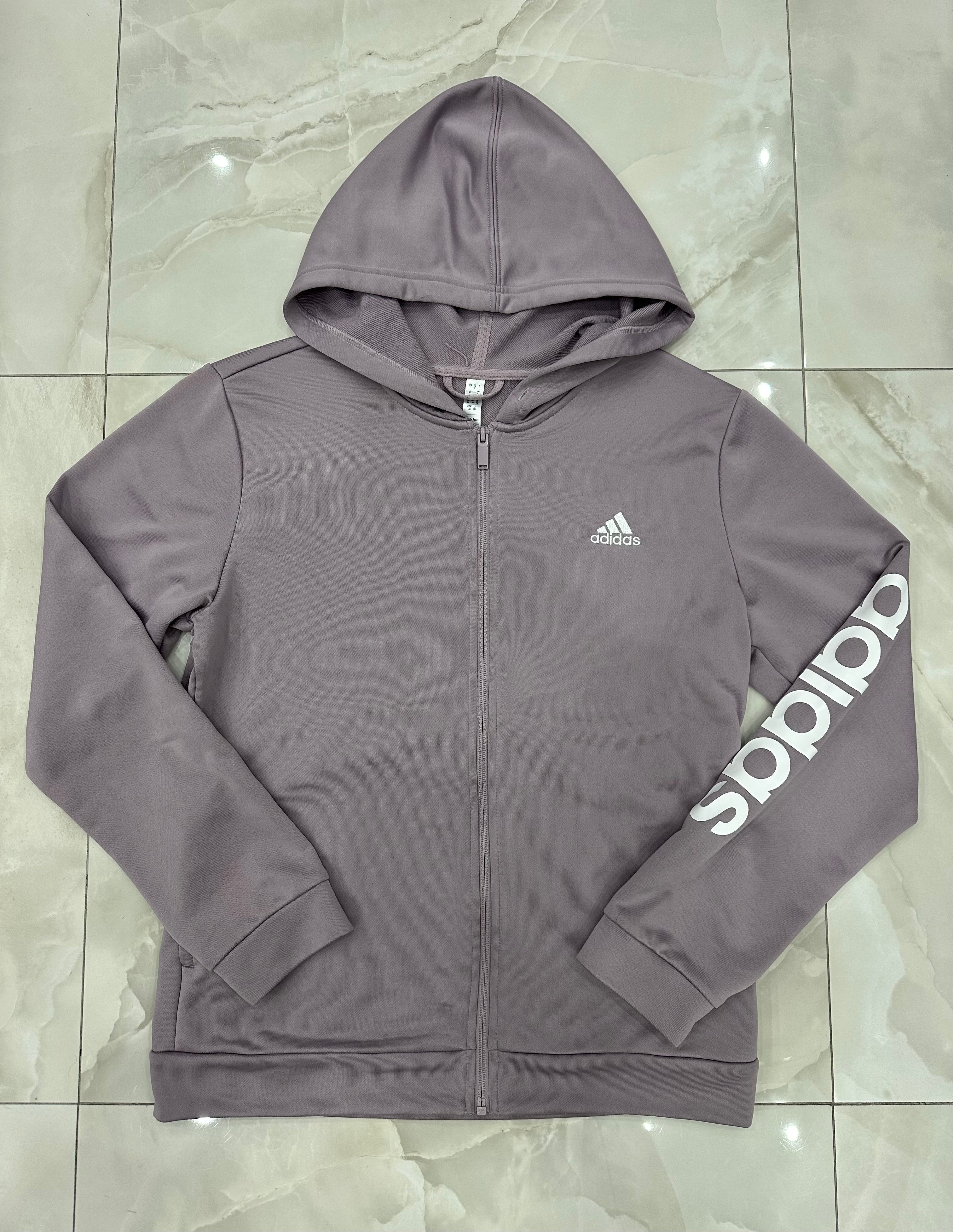 Felpa con zip vintage viola con cappuccio