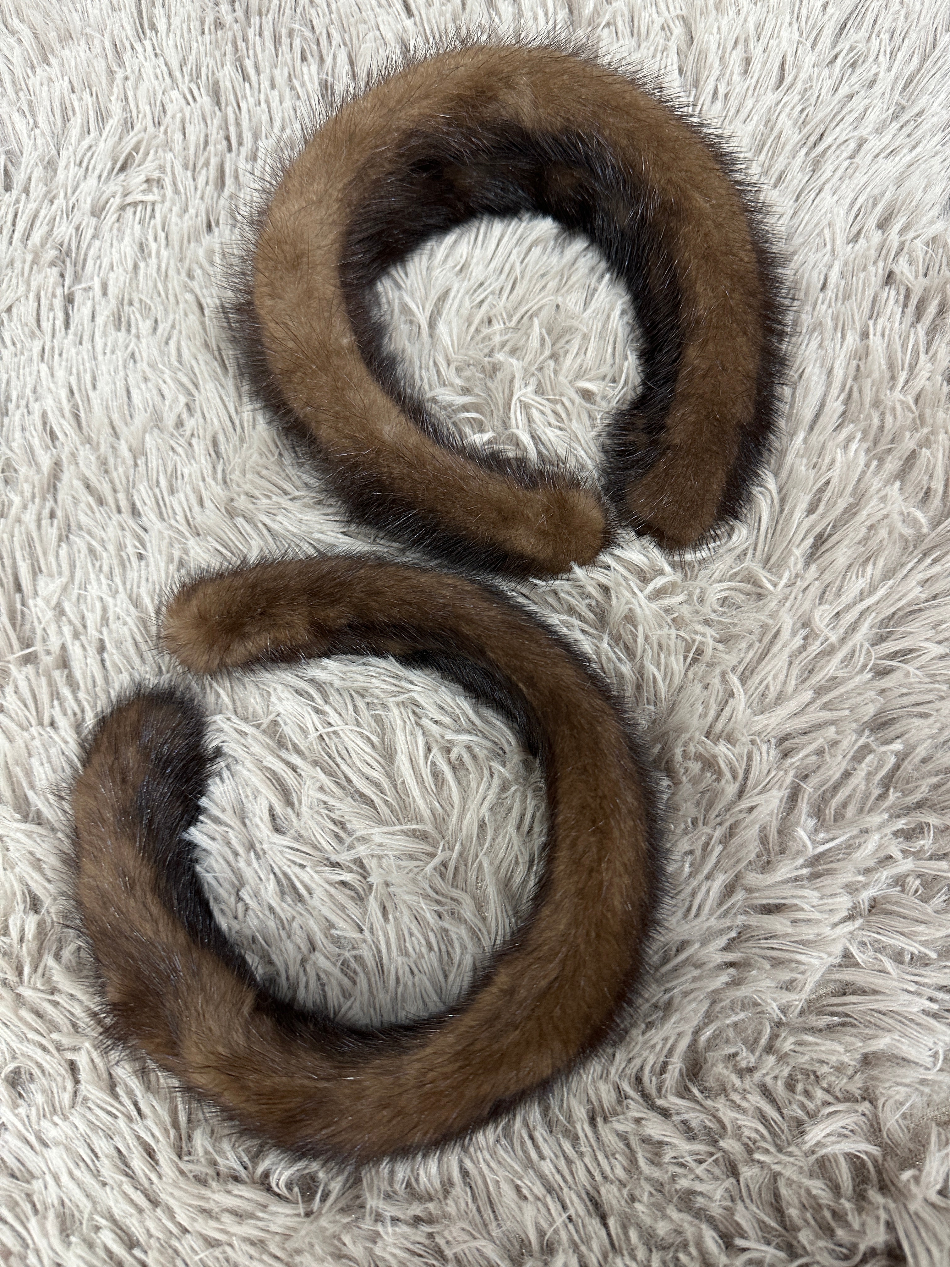 Cerchietto di visone marrone