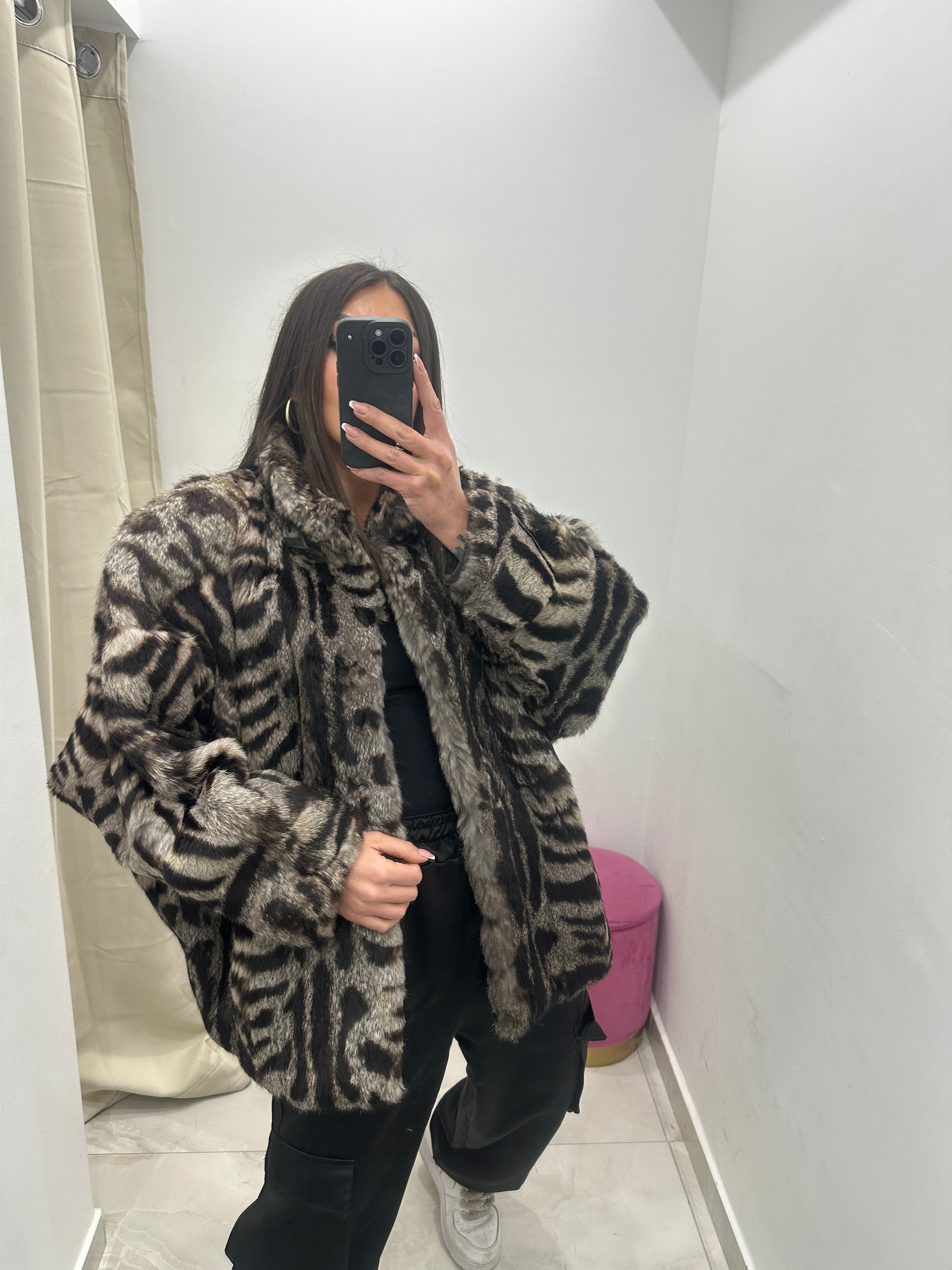 Pelliccia vera vintage animalier