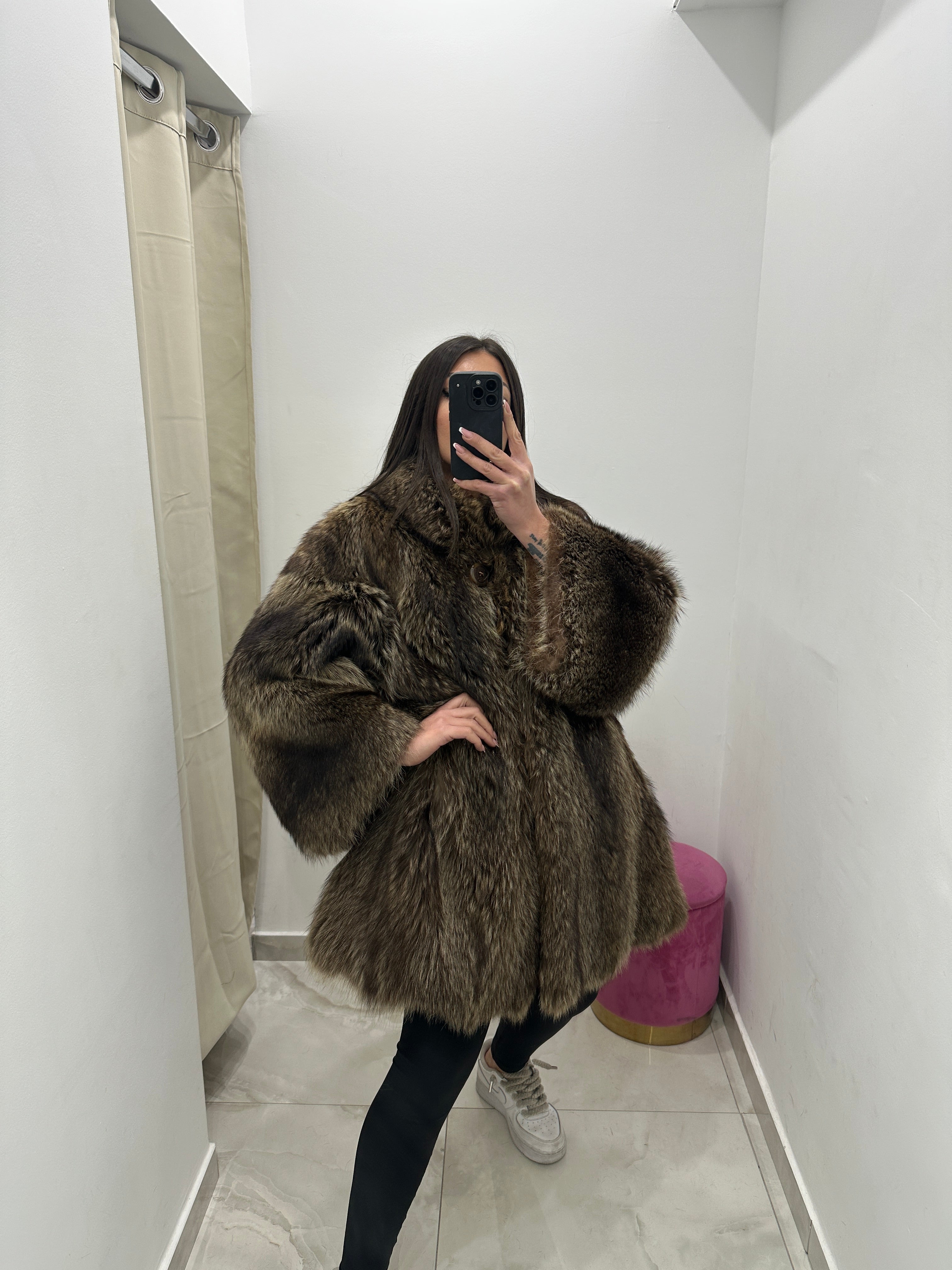 Pelliccia vera vintage marmotta