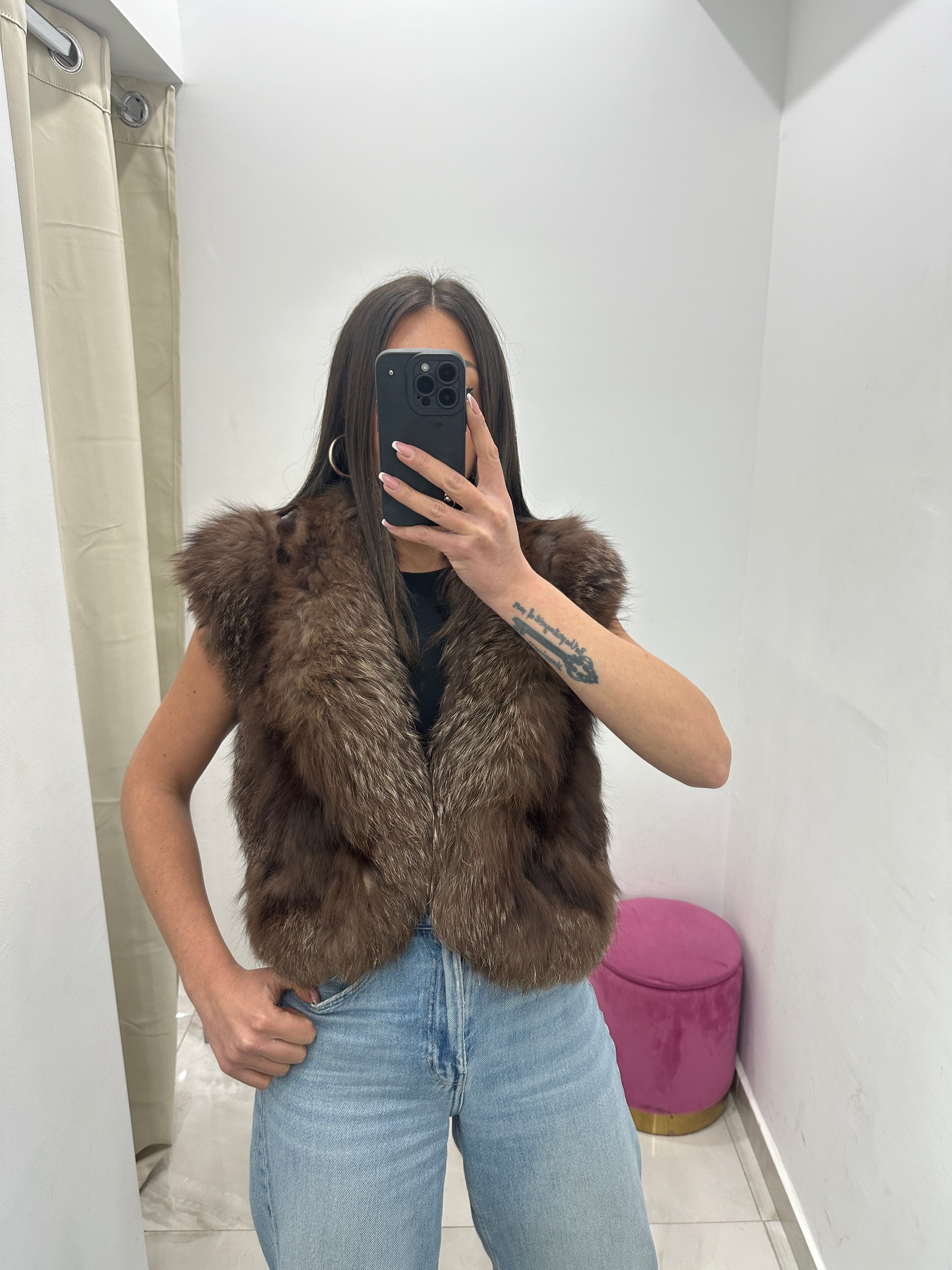 Smanicato di volpe vero vintage