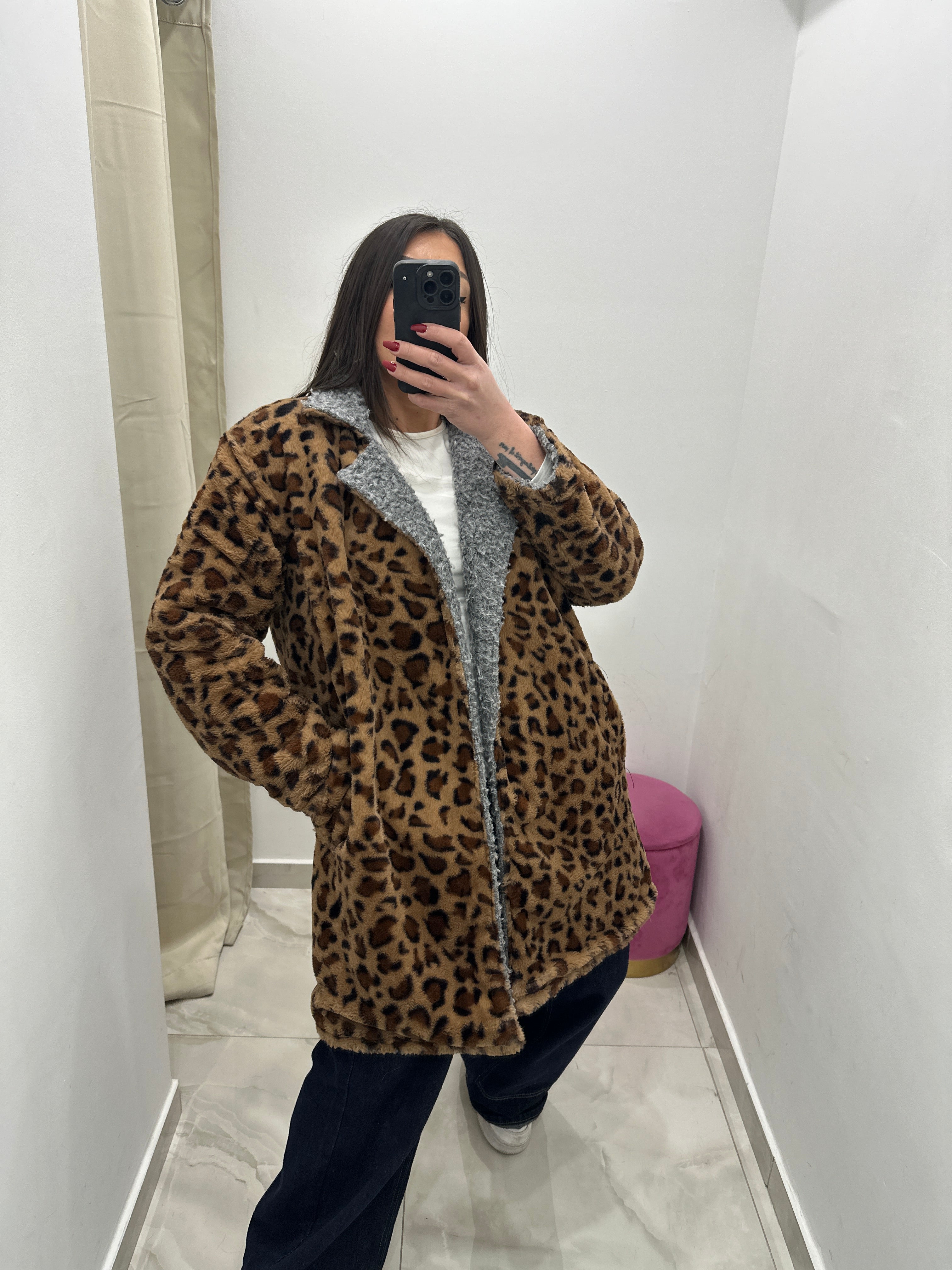 Pelliccia ecologica vintage animalier