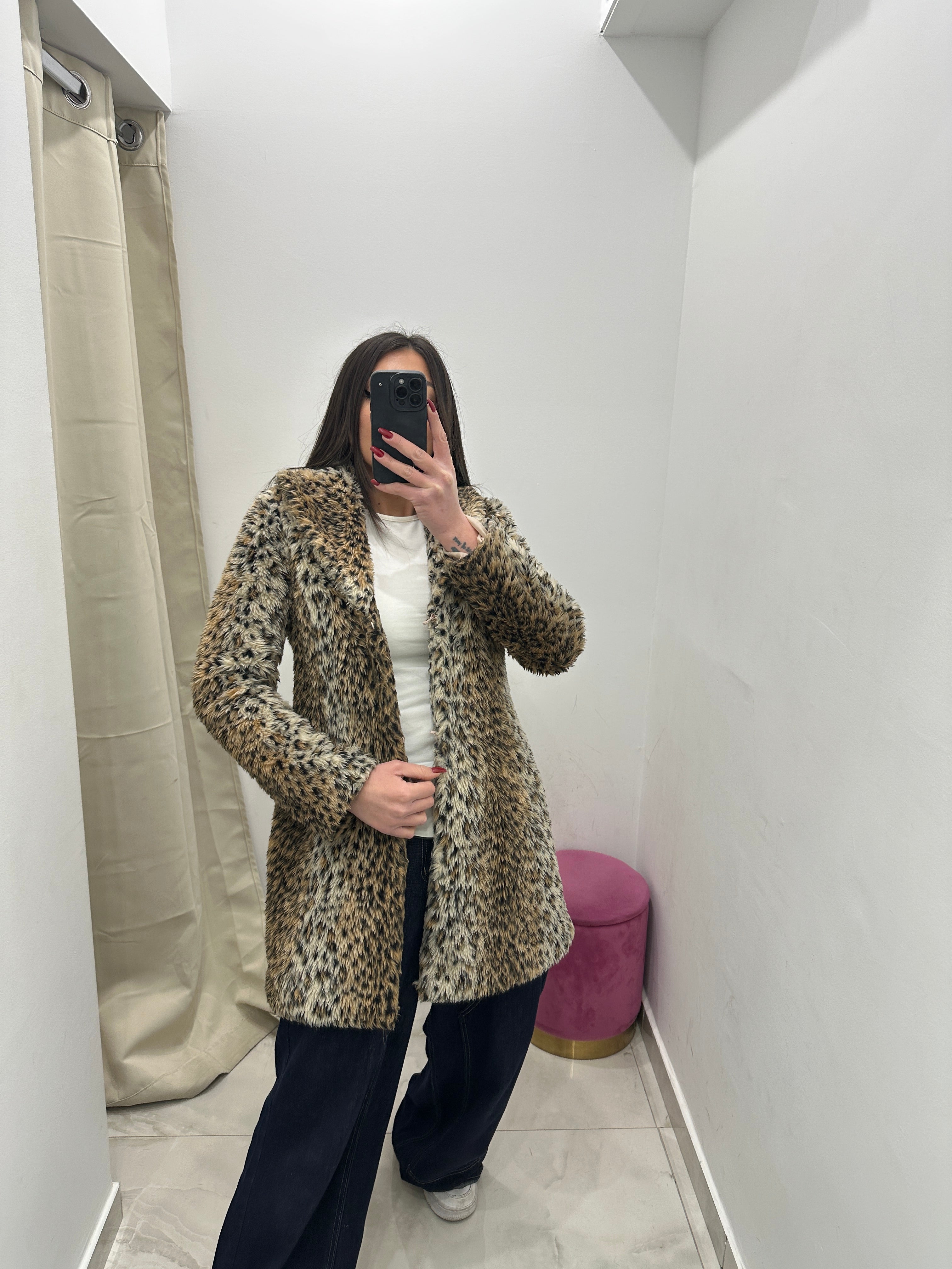 Pelliccia ecologica vintage animalier