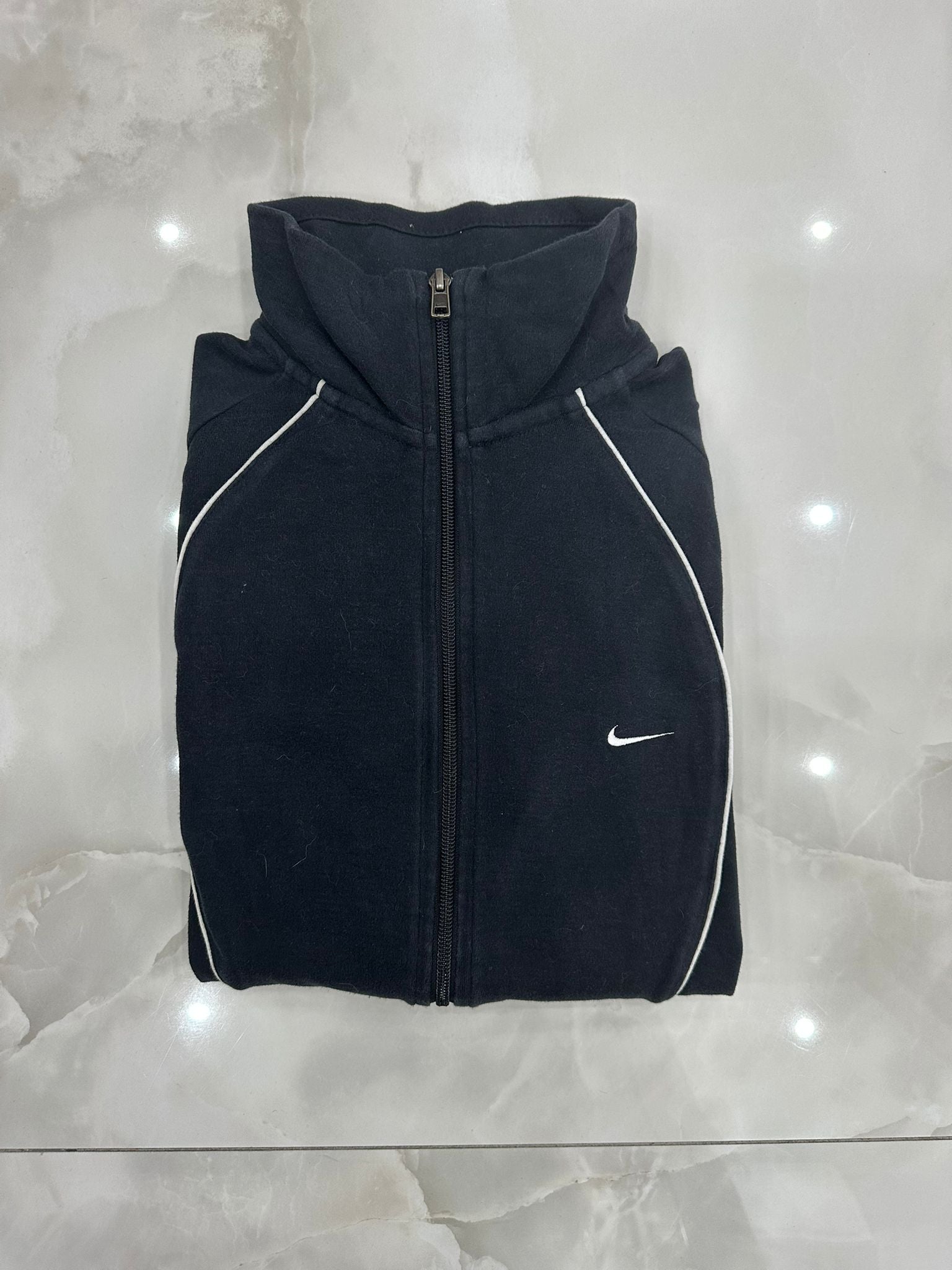 Felpa vintage nera con zip