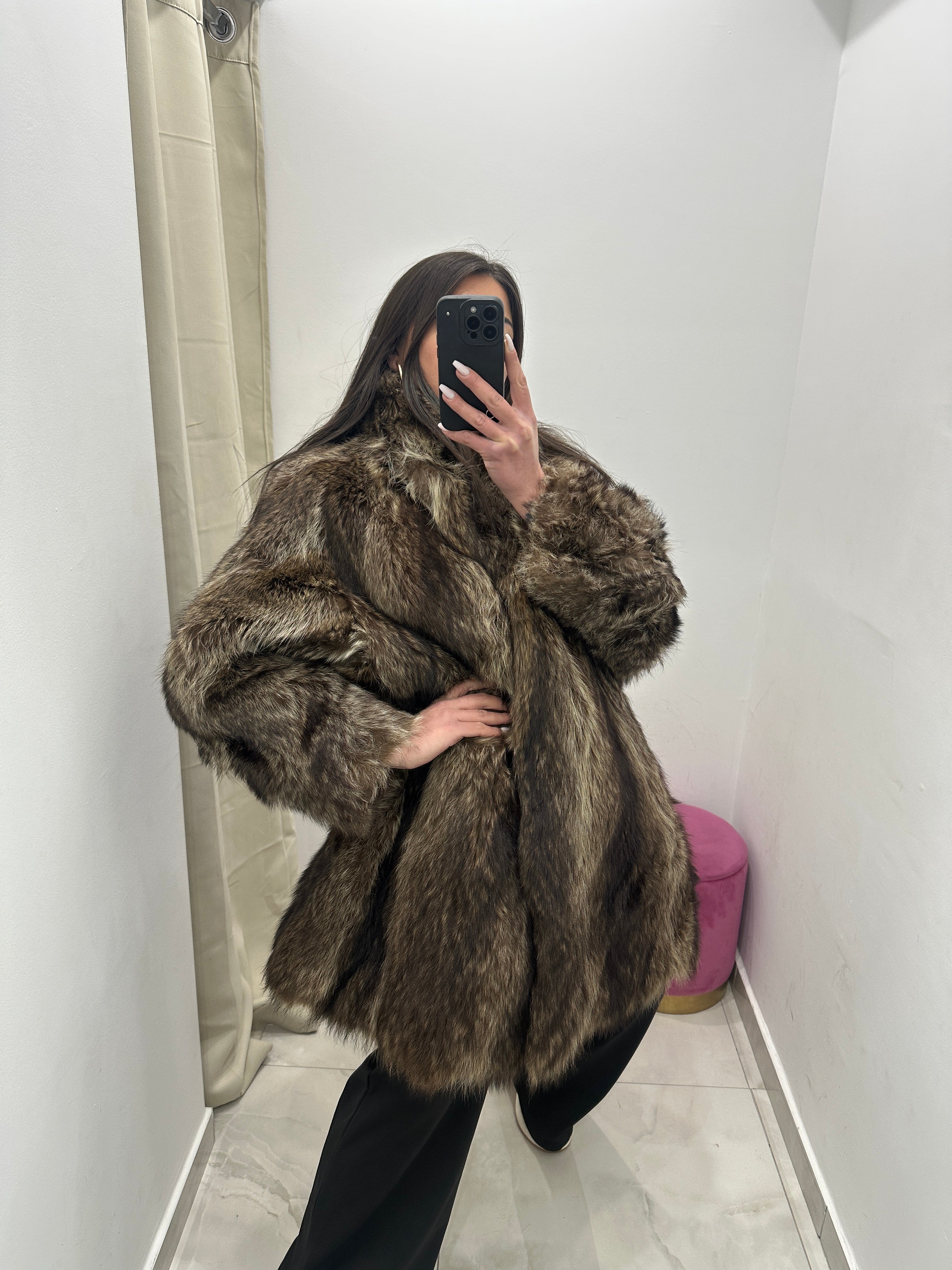 Pelliccia vera vintage marmot