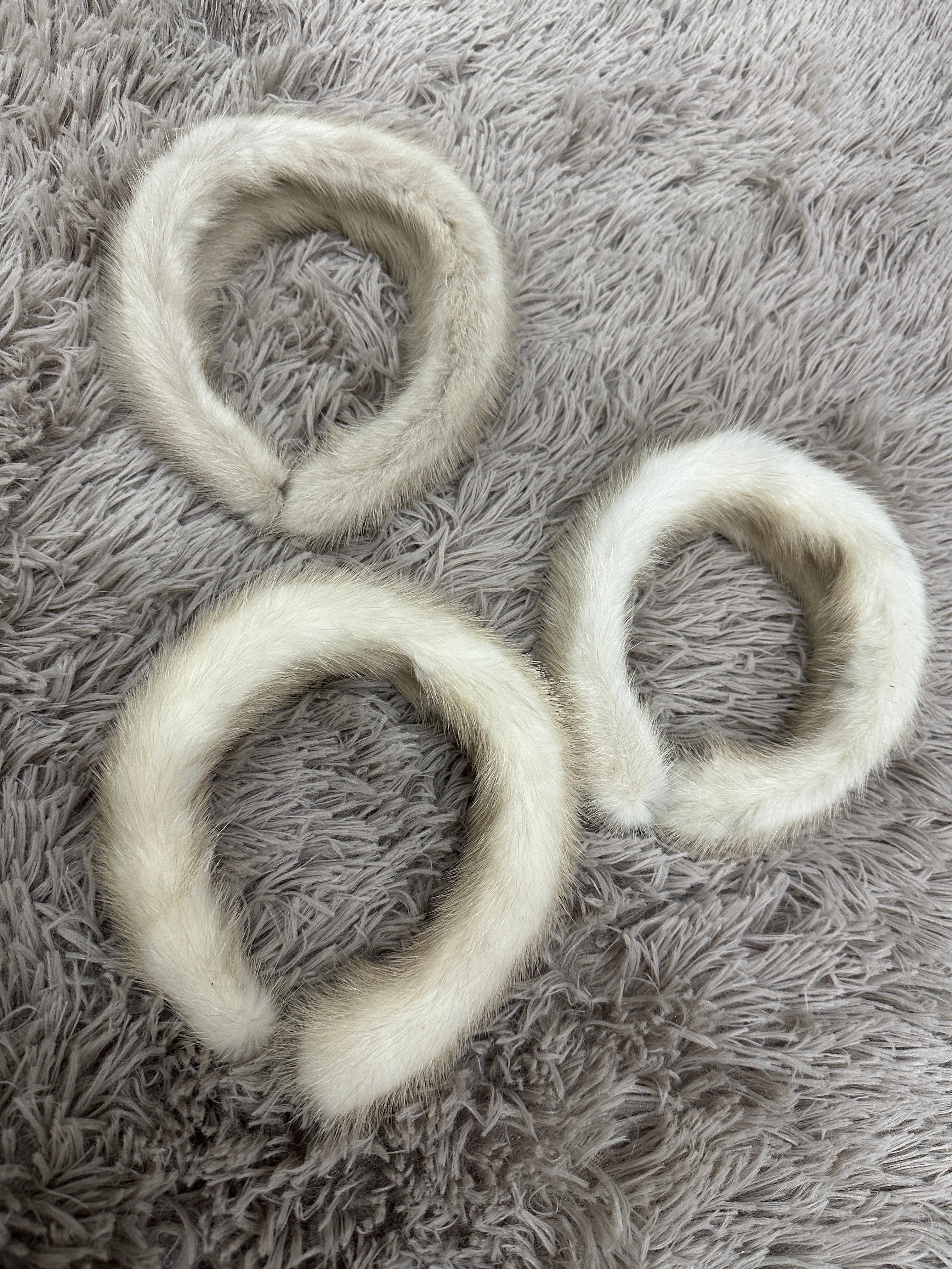 Cerchietto di visone panna