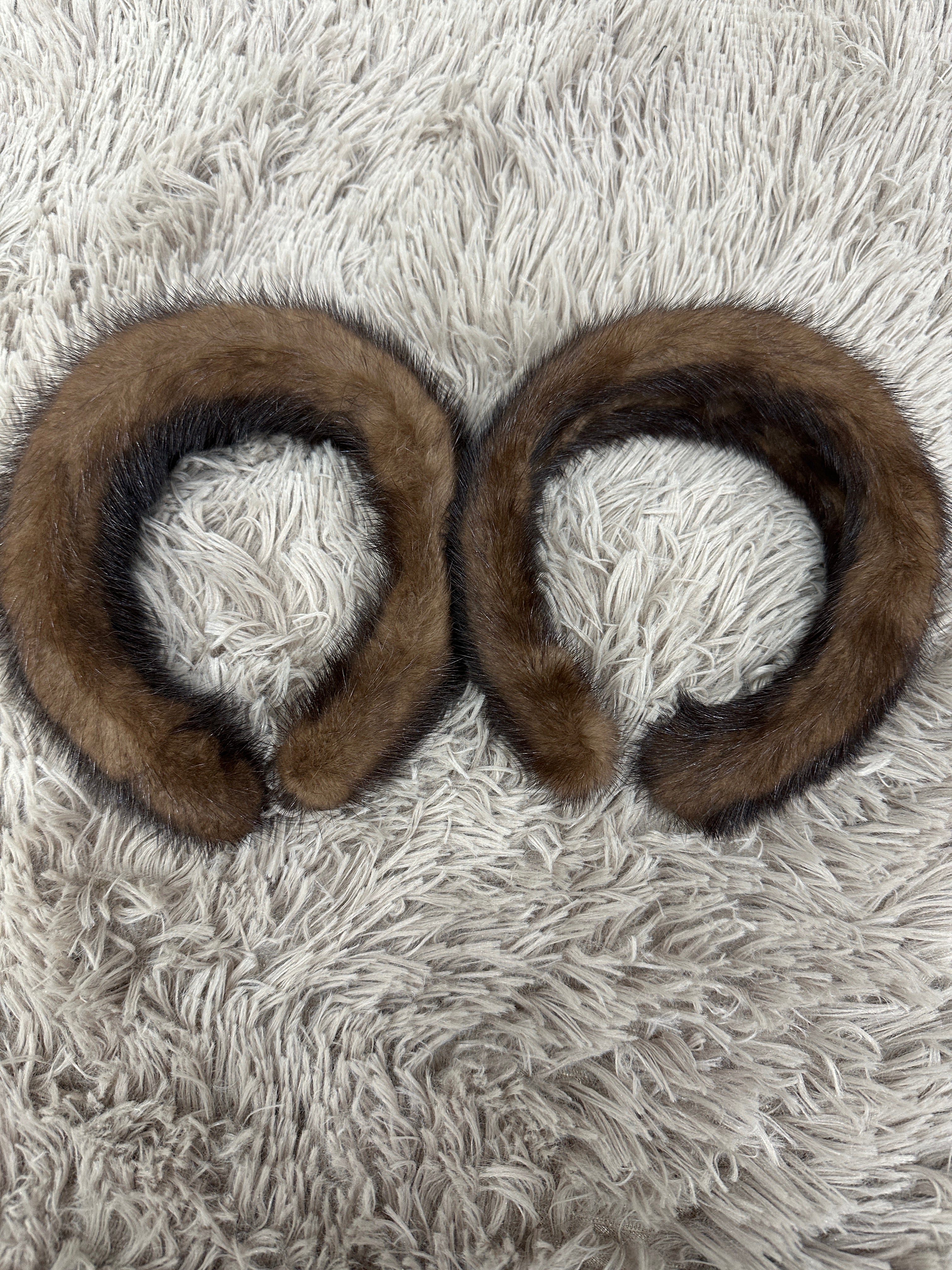 Cerchietto di visone marrone