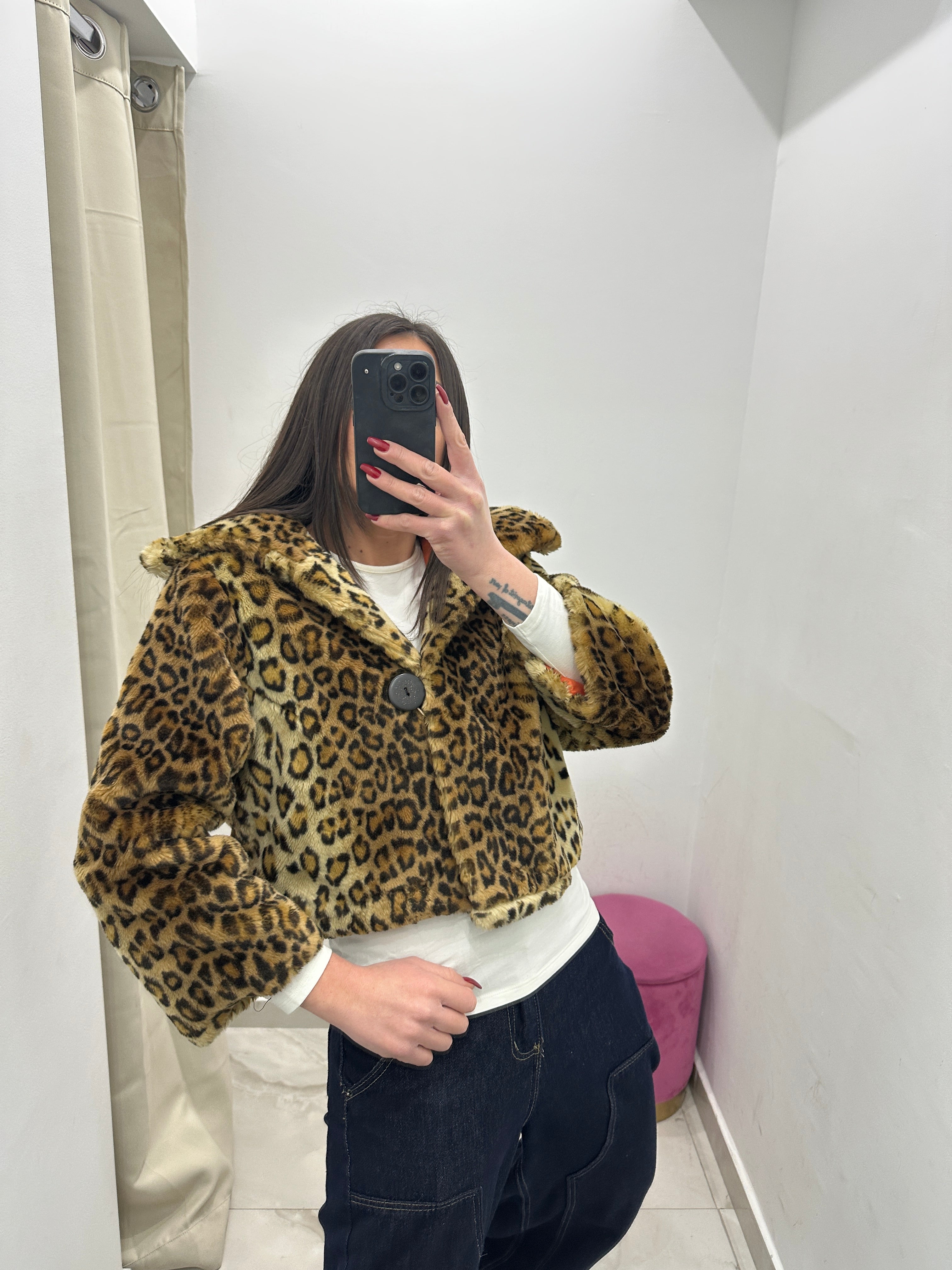 Pelliccia ecologica vintage animalier