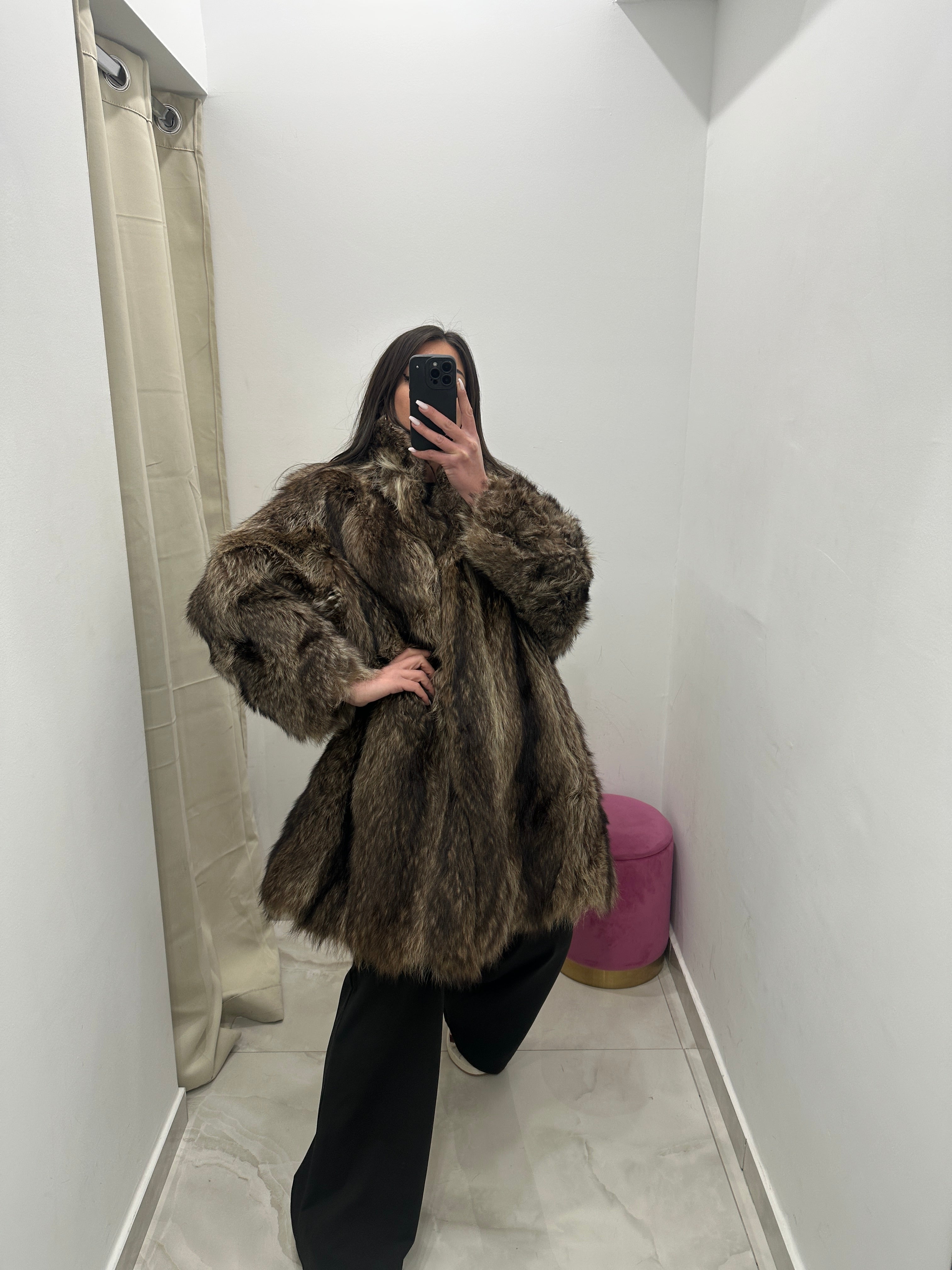 Pelliccia vera vintage marmot