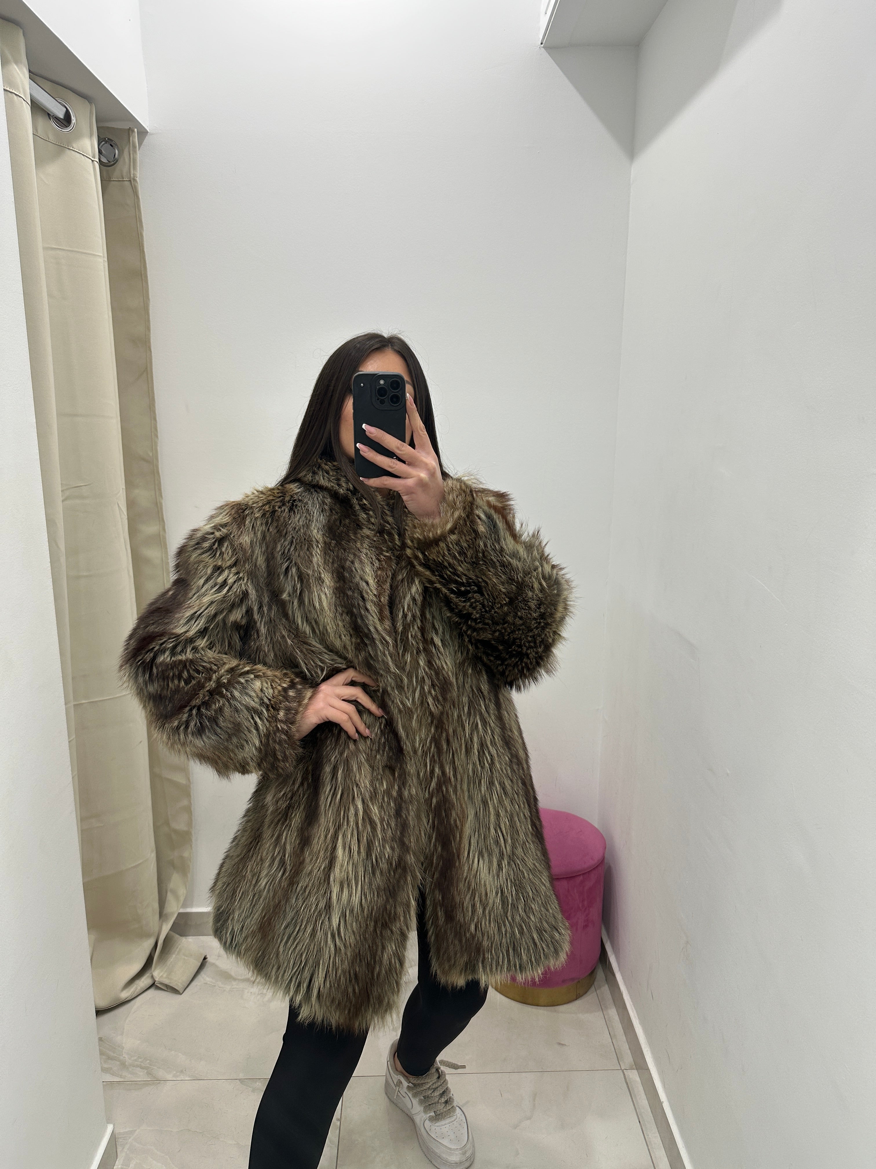 Pelliccia vera vintage marmotta