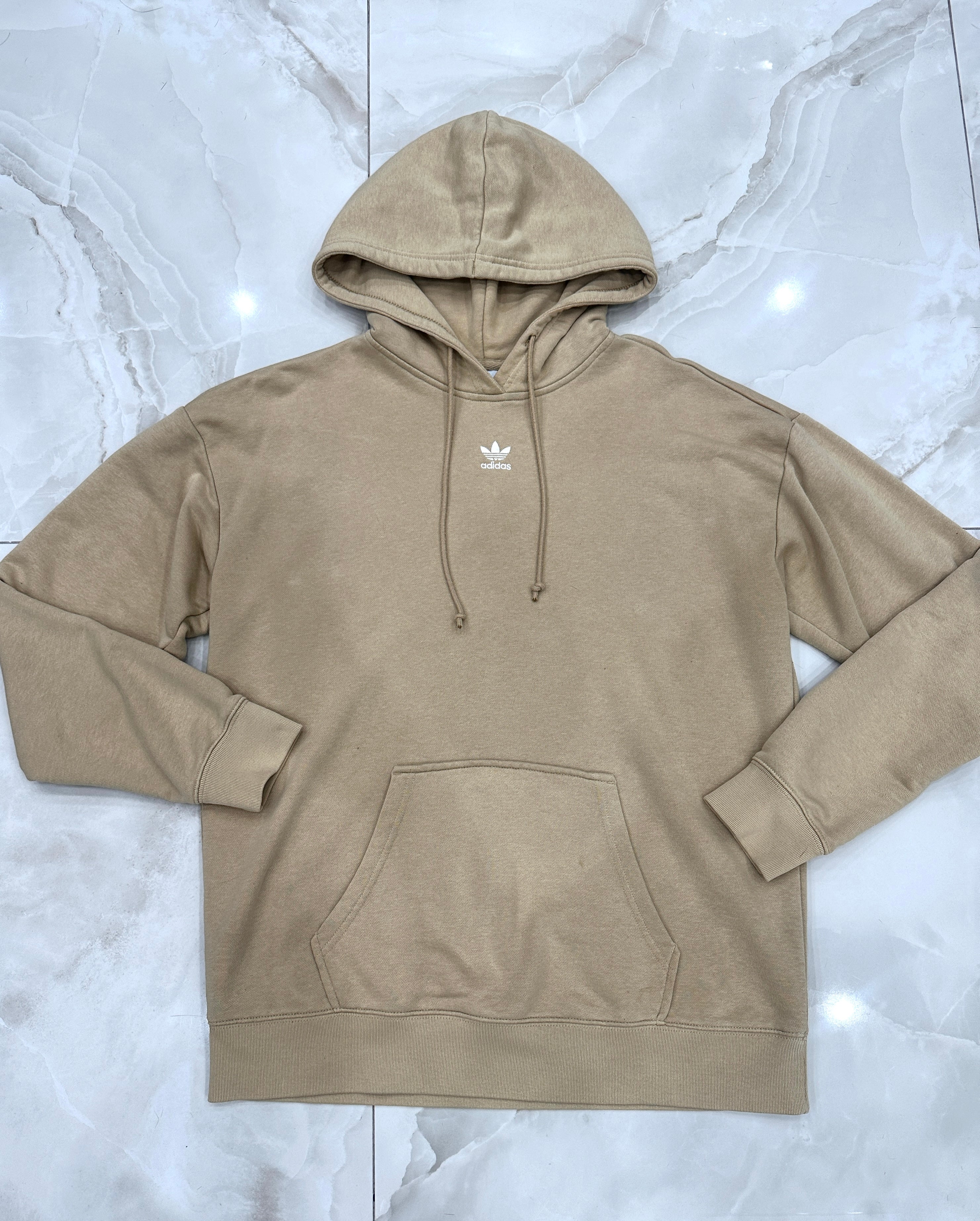 Felpa vintage beige con cappuccio