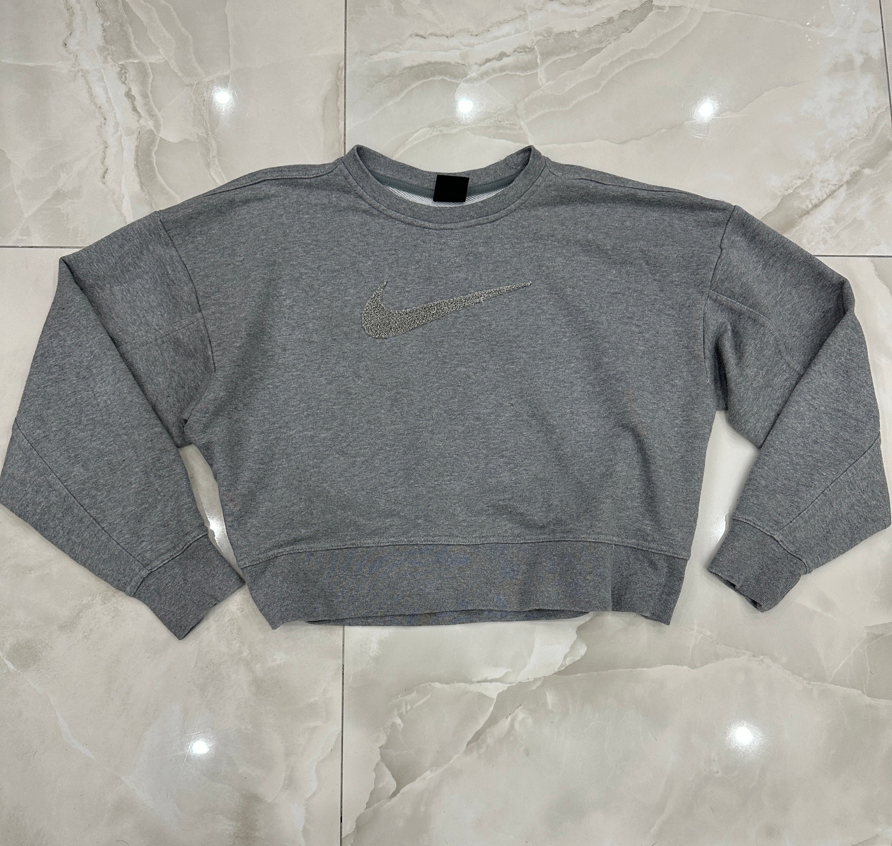 Felpa vintage grigia crop