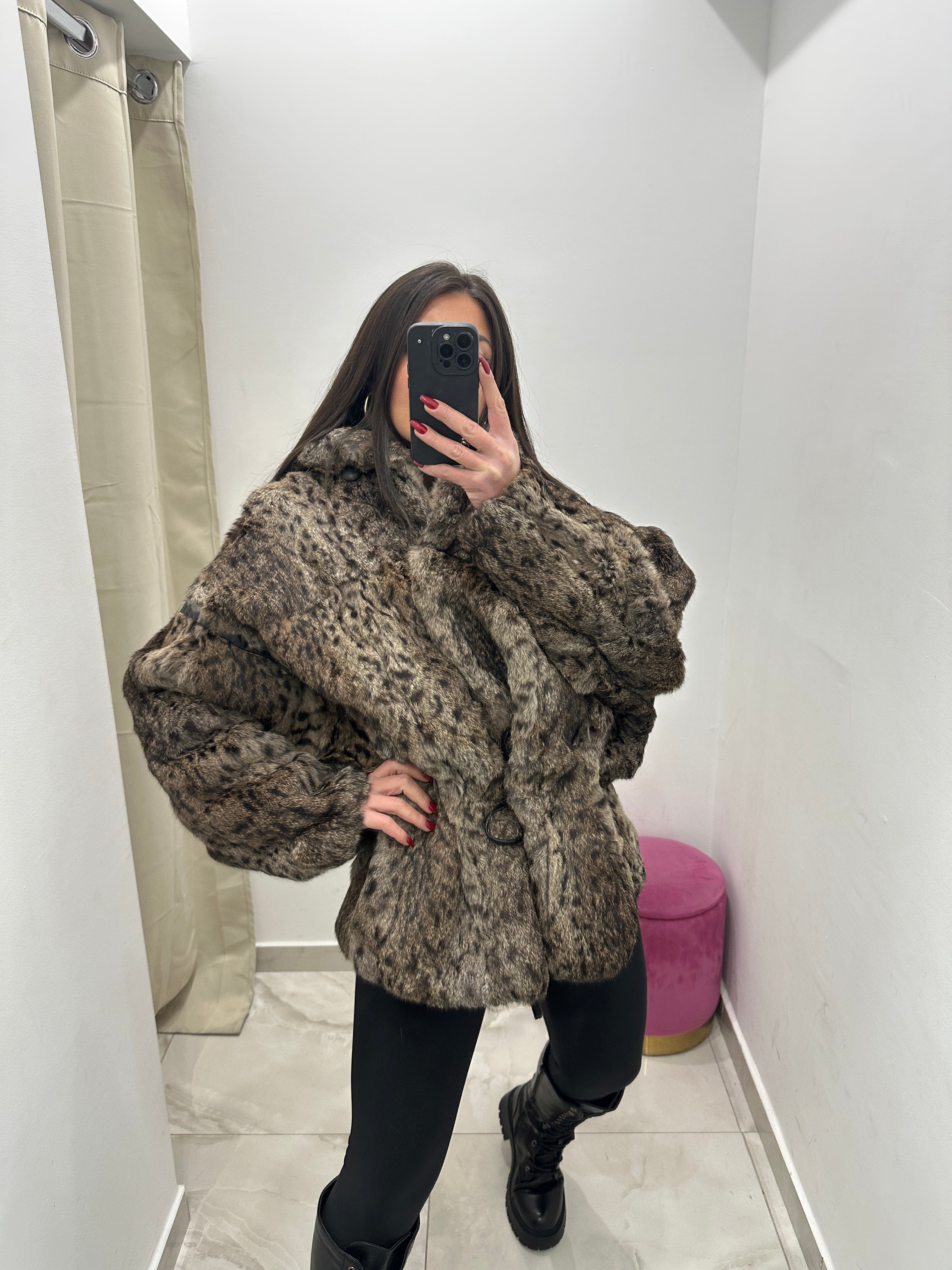 Pelliccia vera vintage animalier