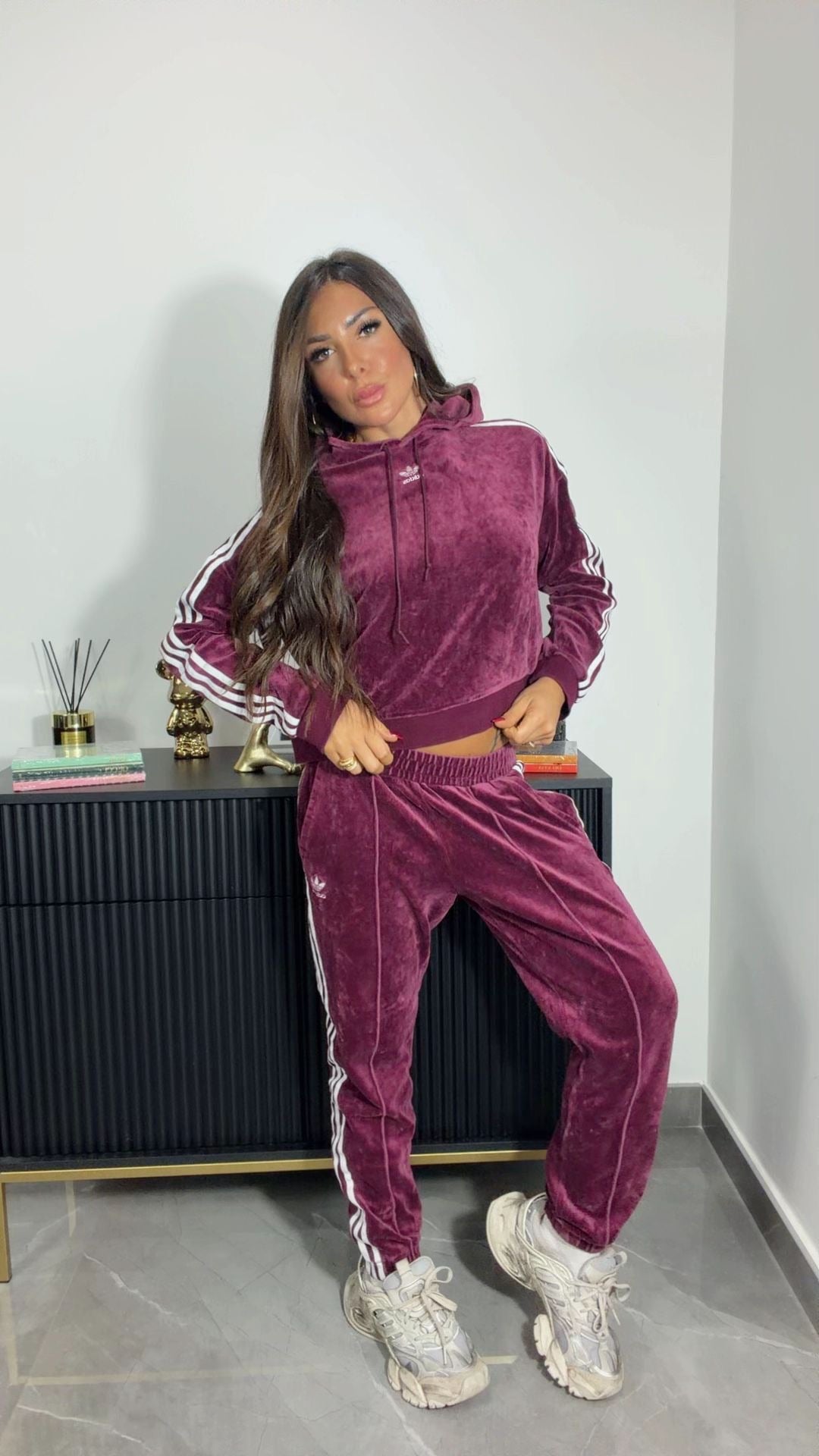 Pantatuta vintage sportivo bordeaux