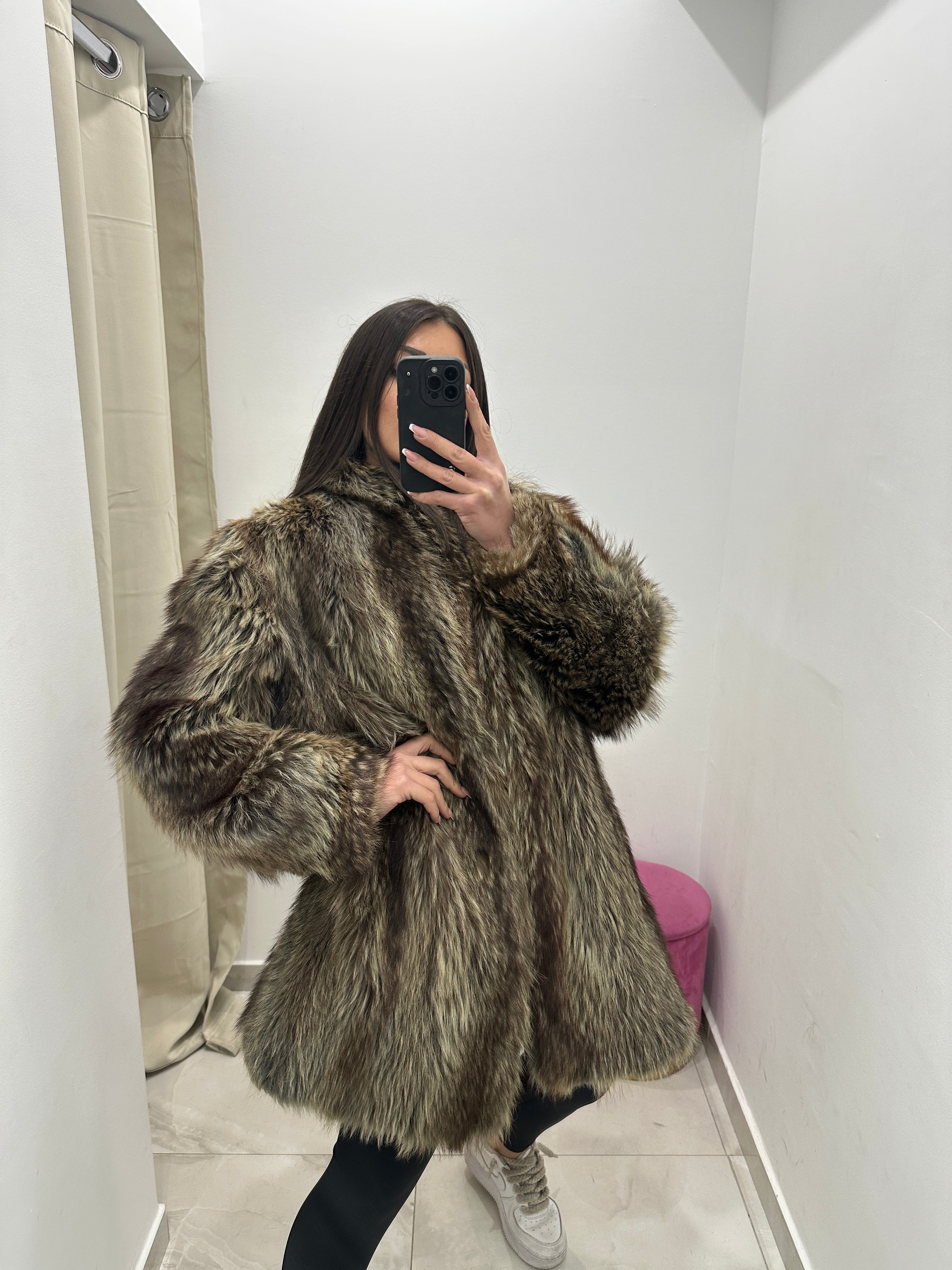 Pelliccia vera vintage marmotta