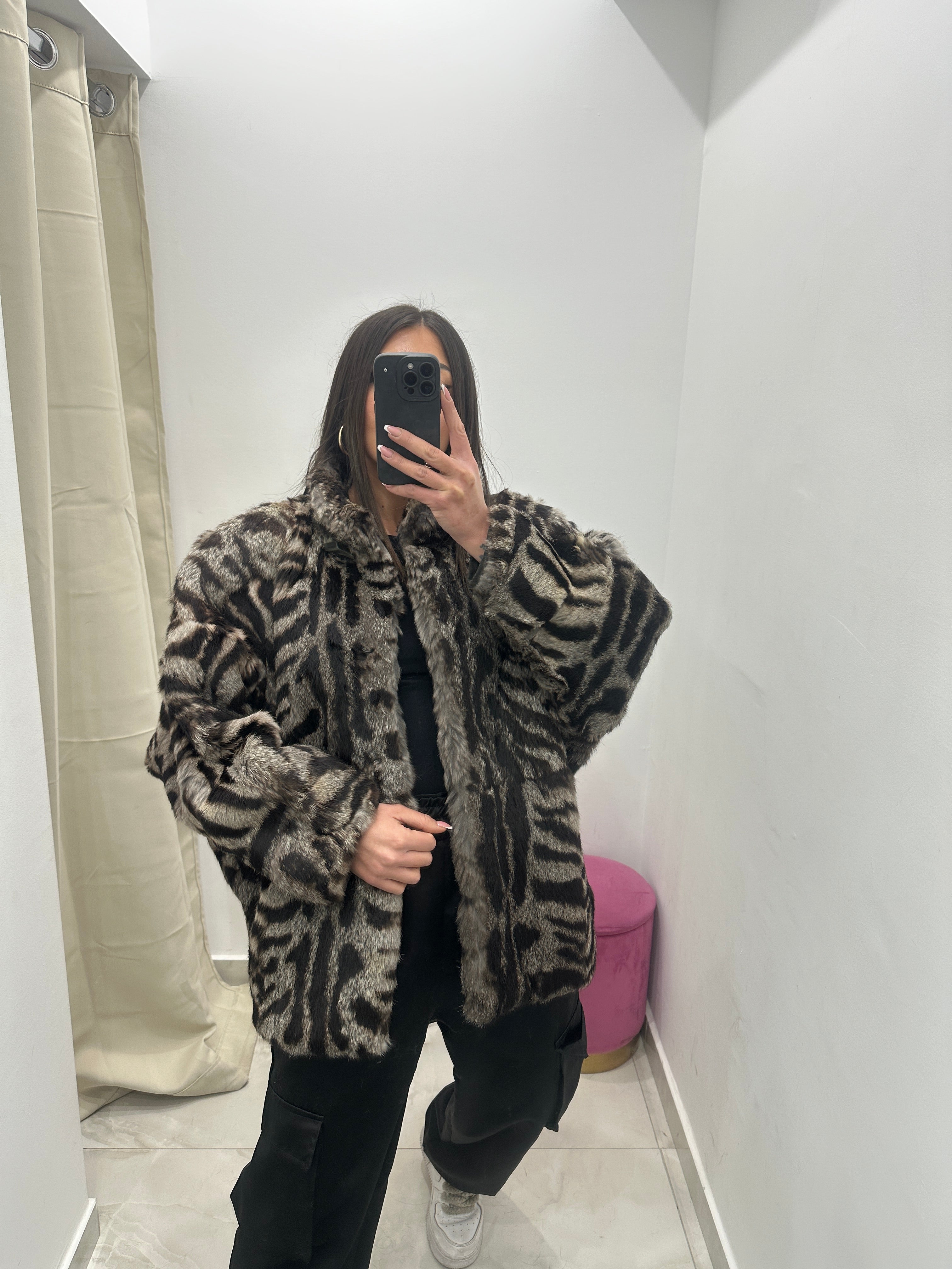 Pelliccia vera vintage animalier