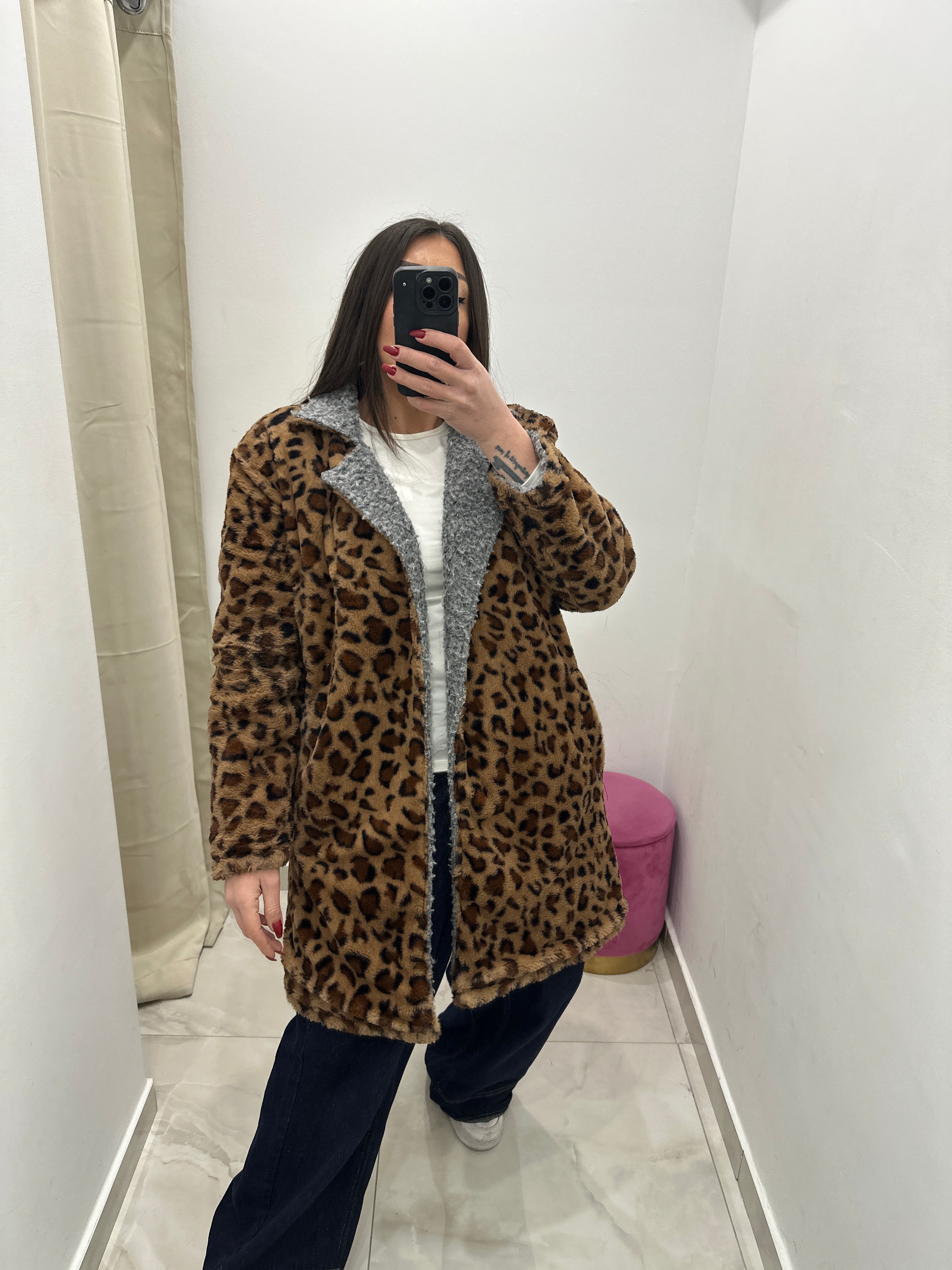 Pelliccia ecologica vintage animalier