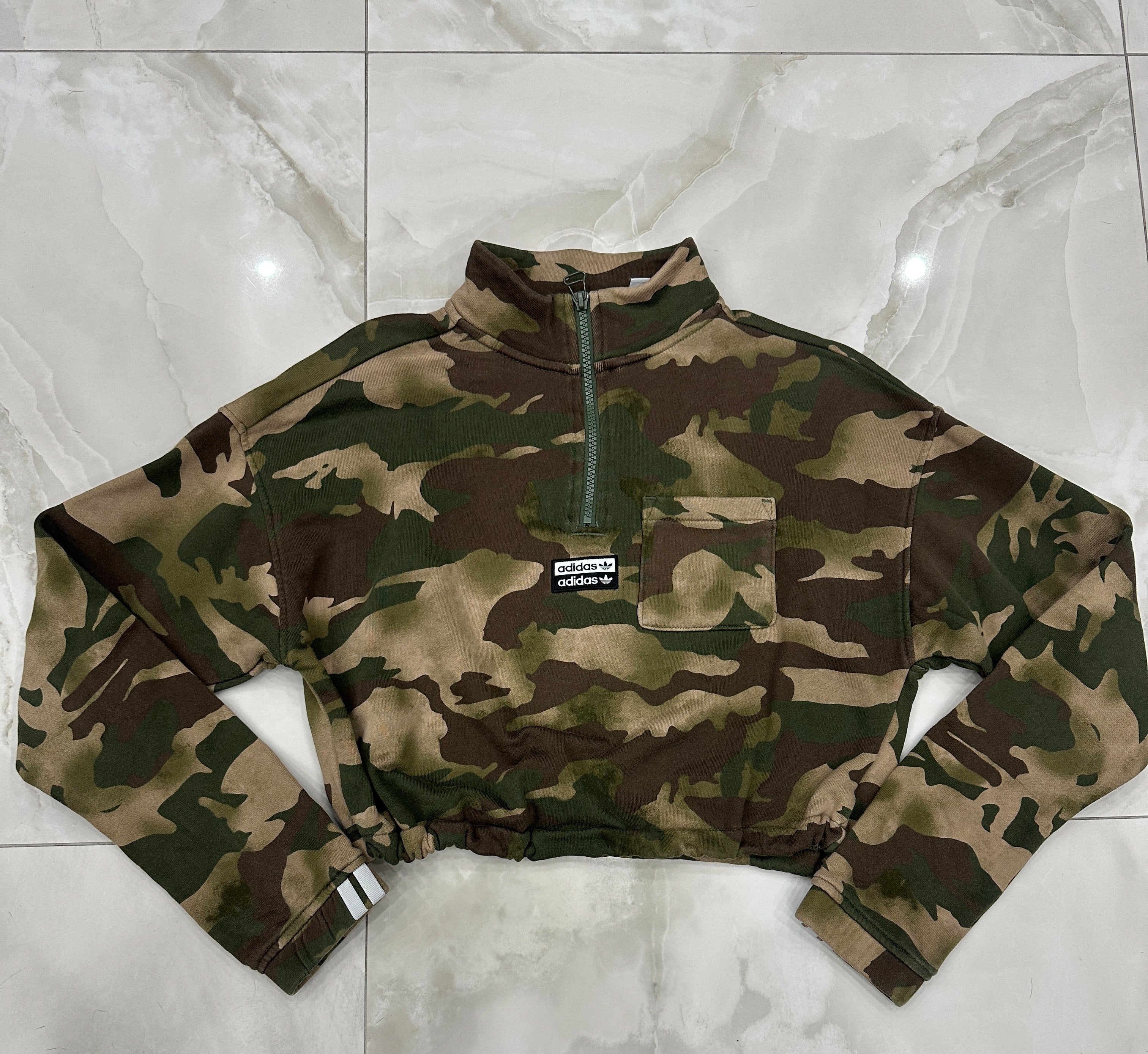Felpa vintage militare crop