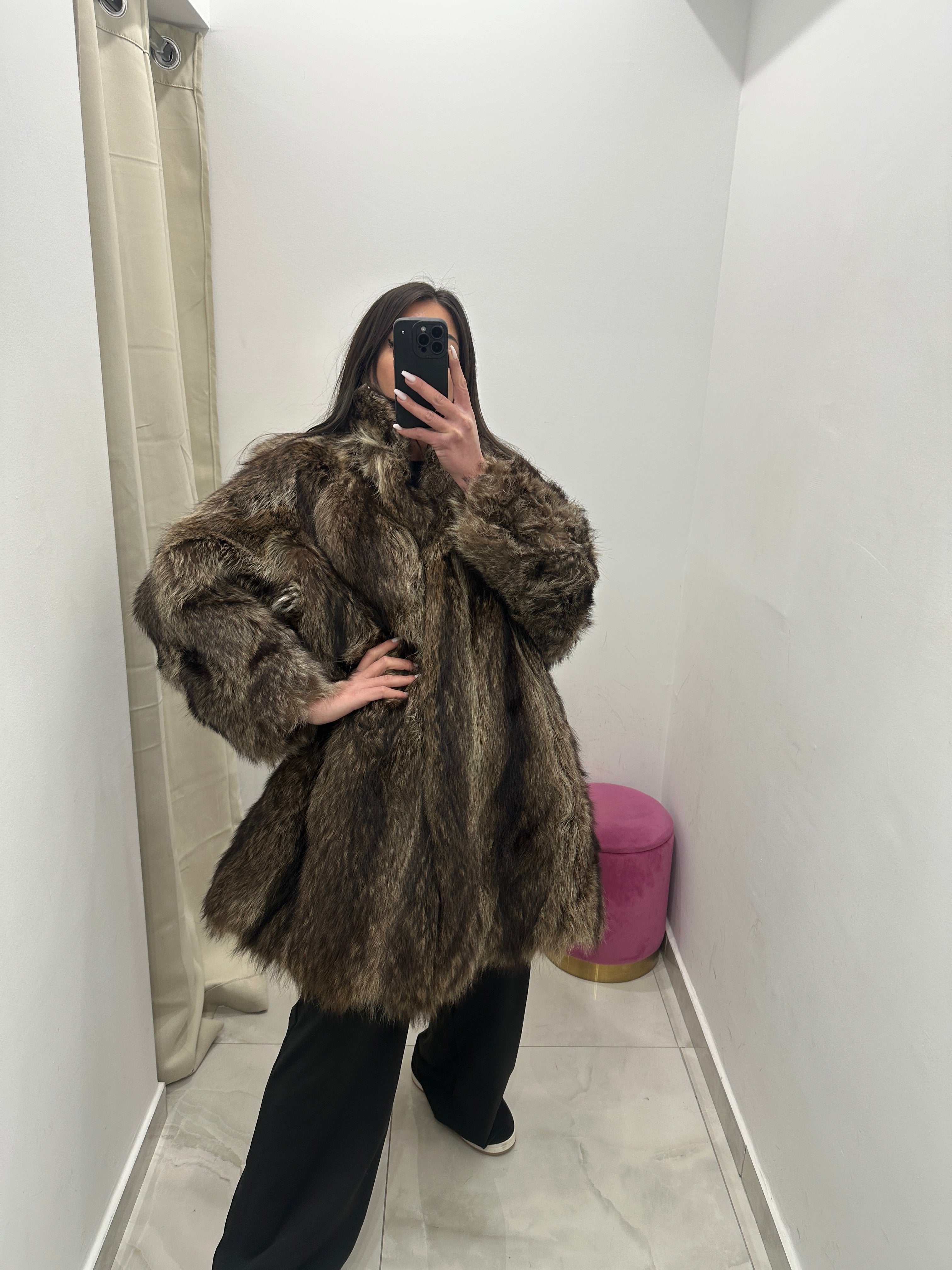 Pelliccia vera vintage marmot