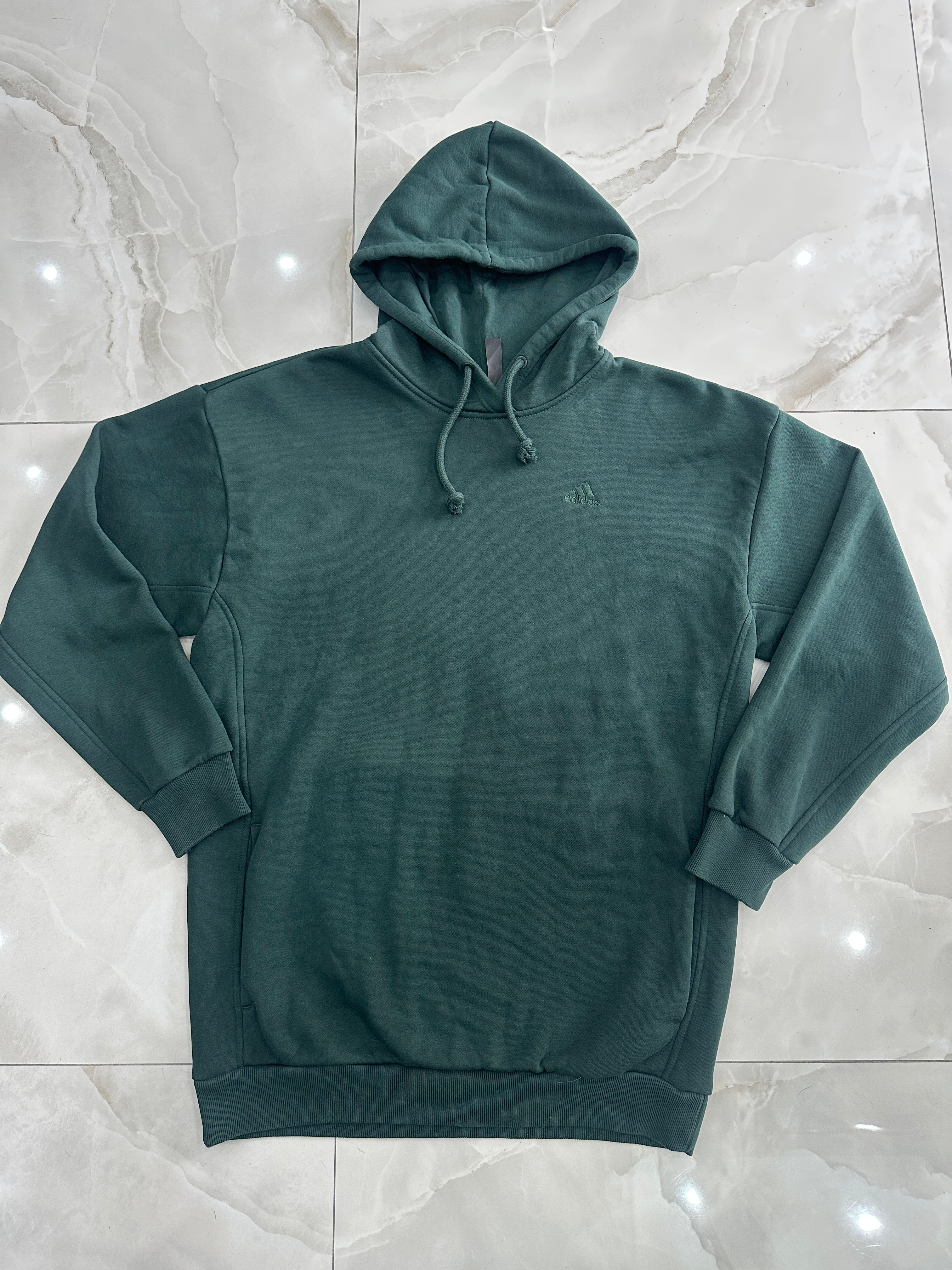 Felpa vintage verde con cappuccio