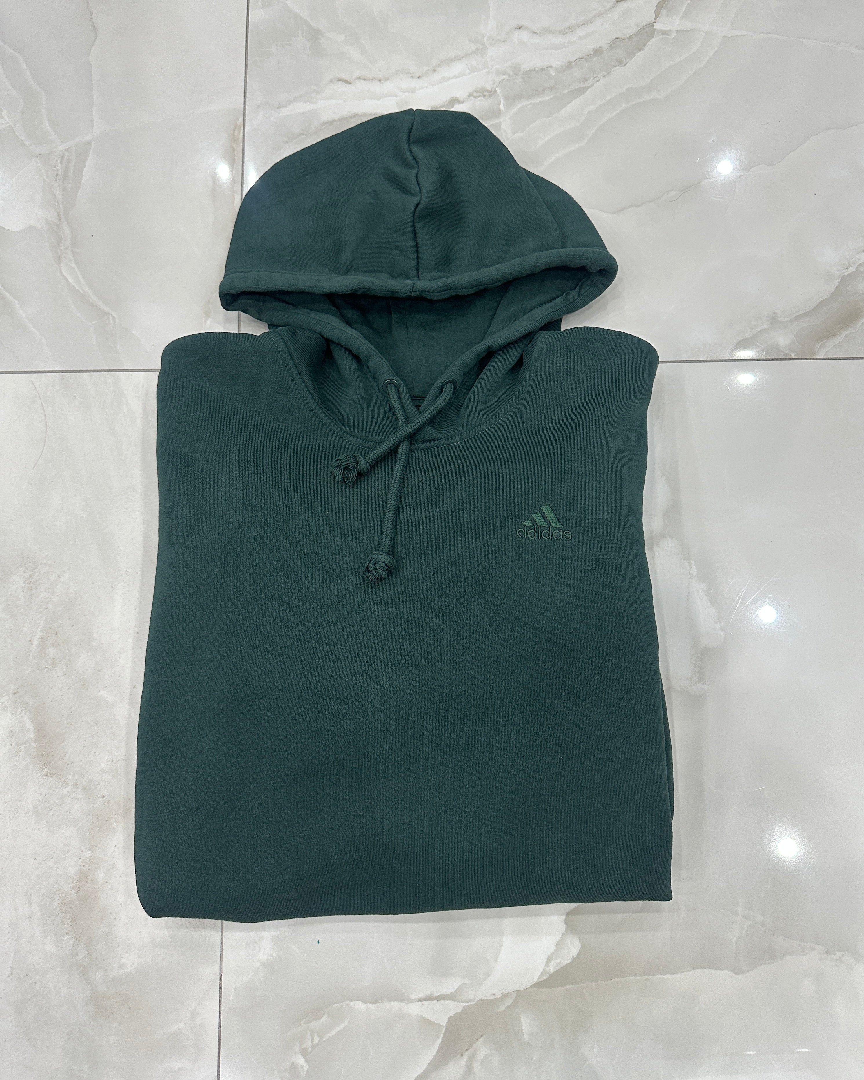 Felpa vintage verde con cappuccio