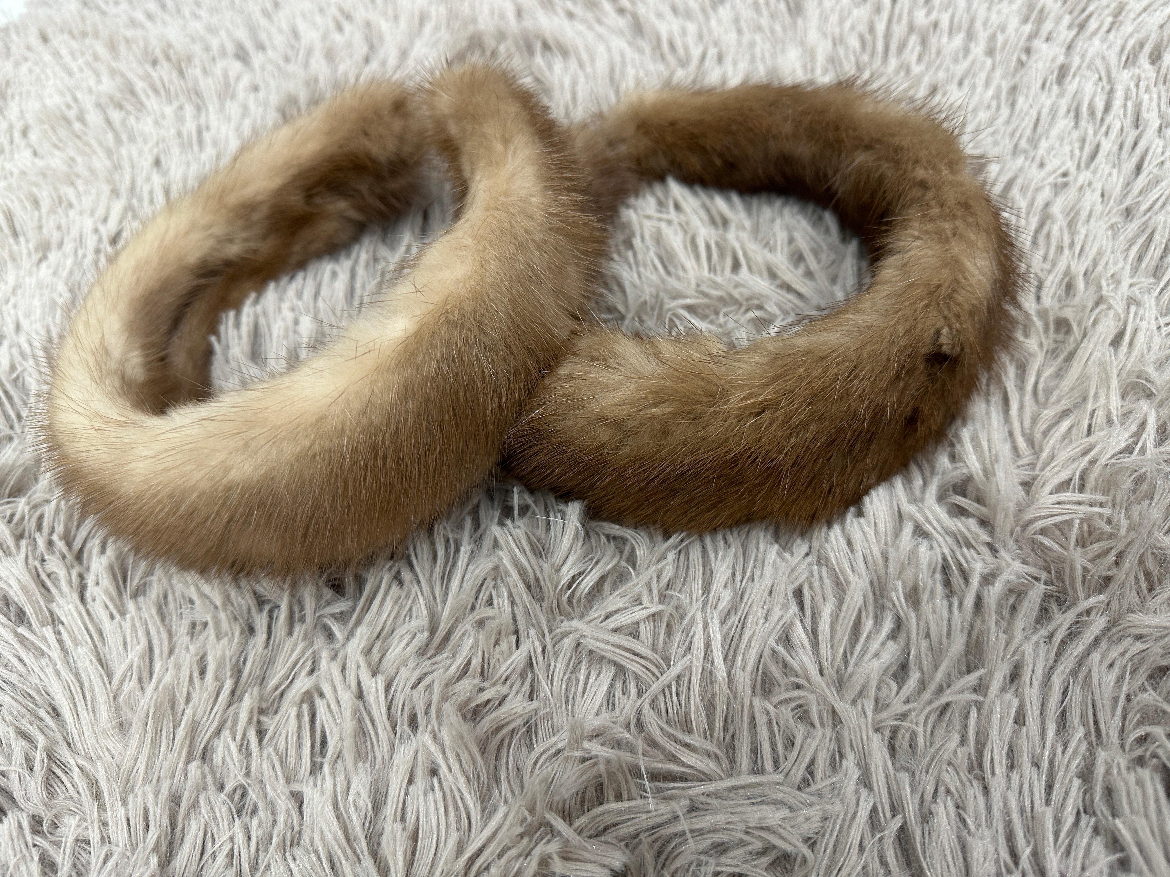 Cerchietto di visone miele