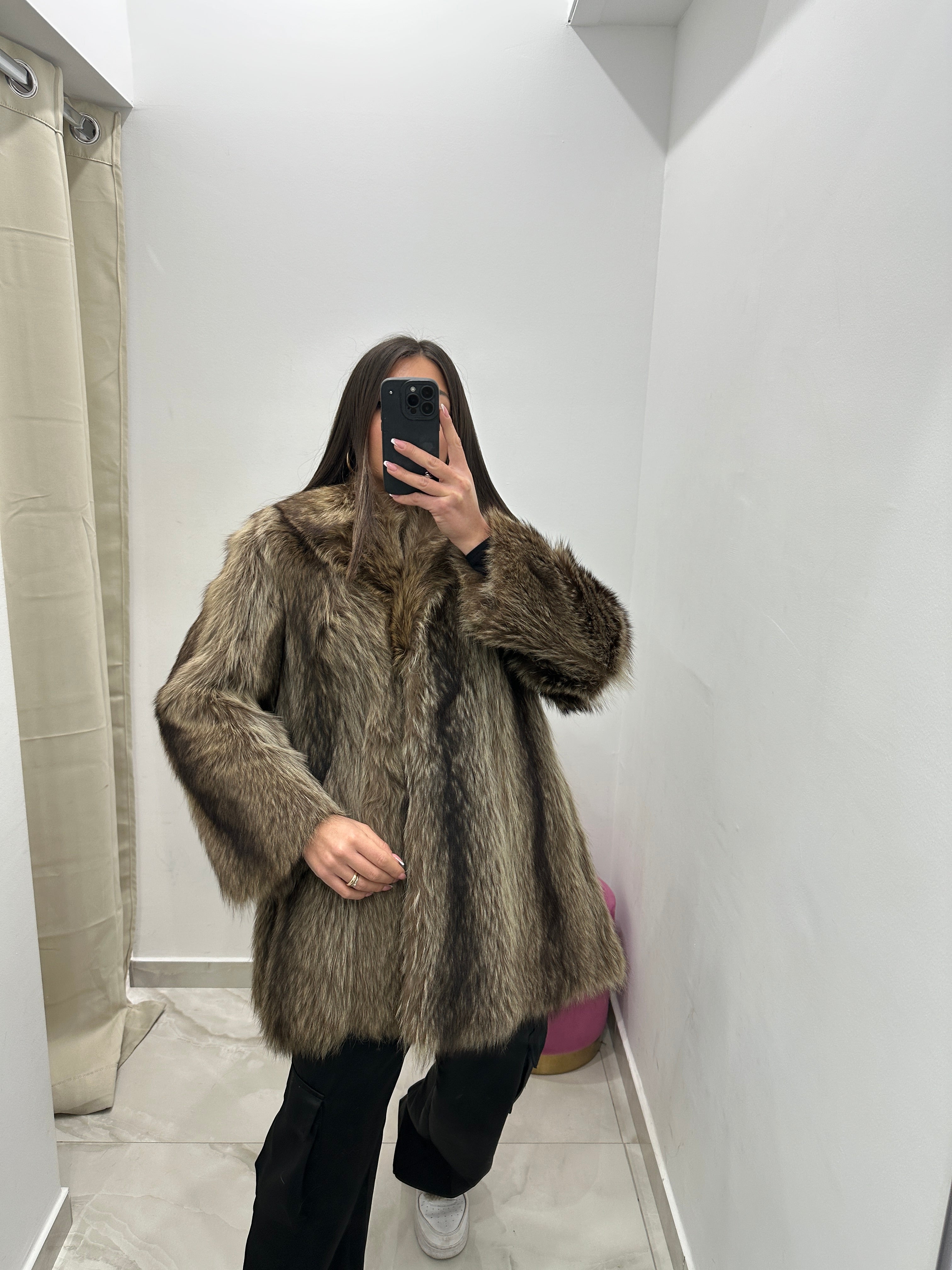 Pelliccia vera vintage di marmotta