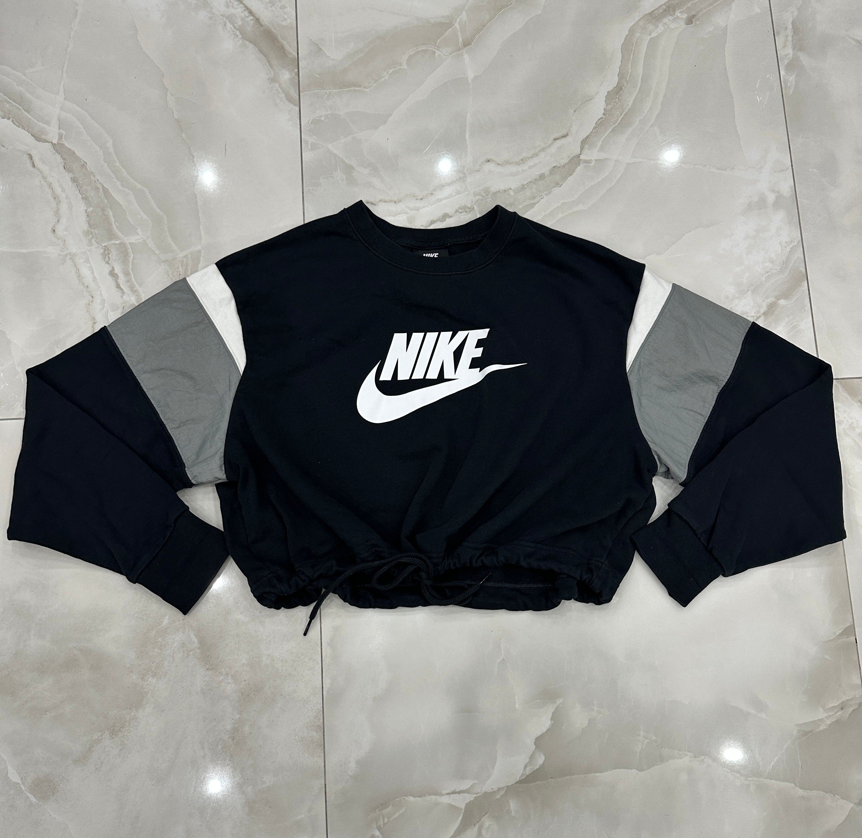 Felpa vintage nera crop