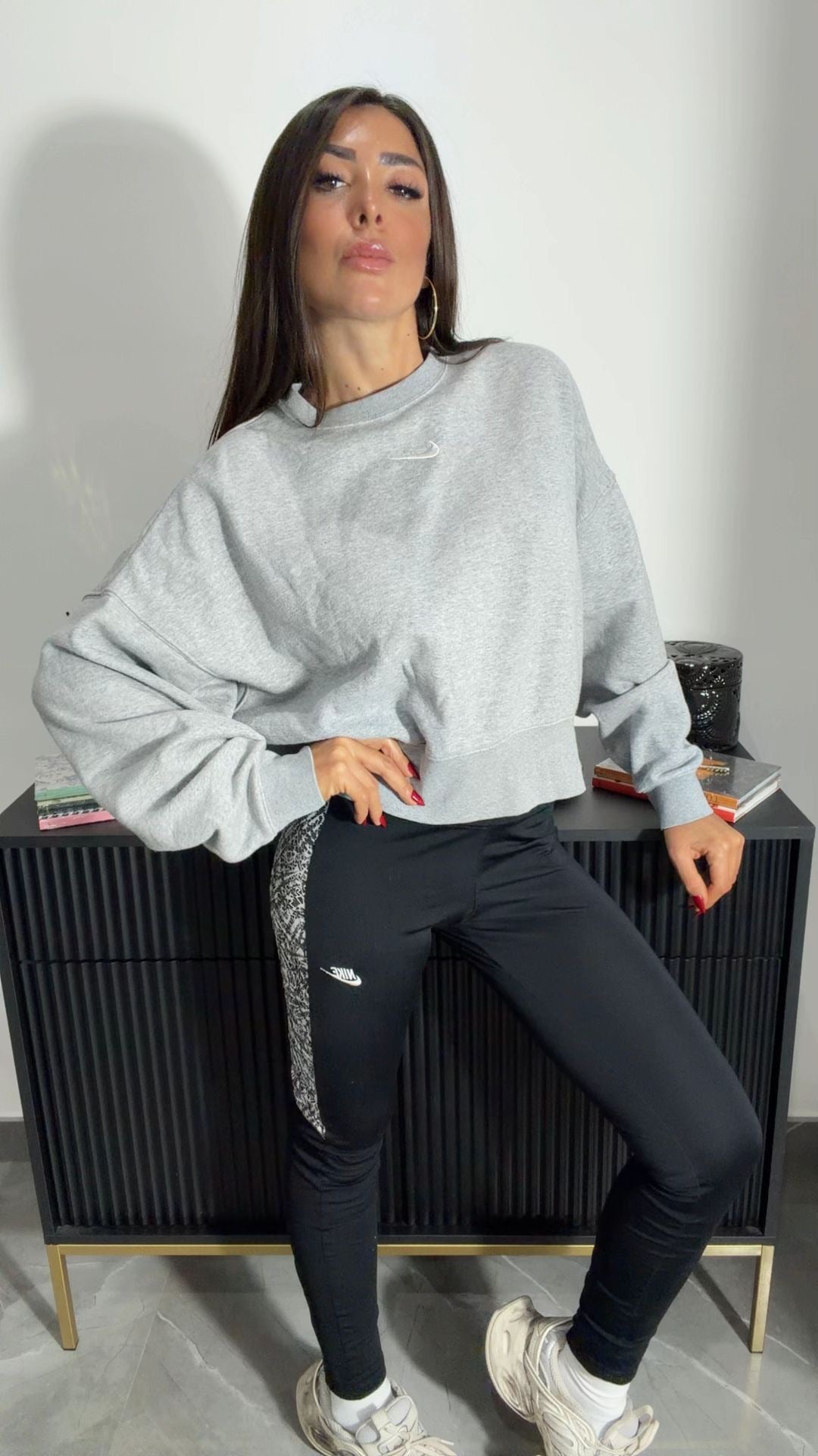 Leggins vintage sportivo nero
