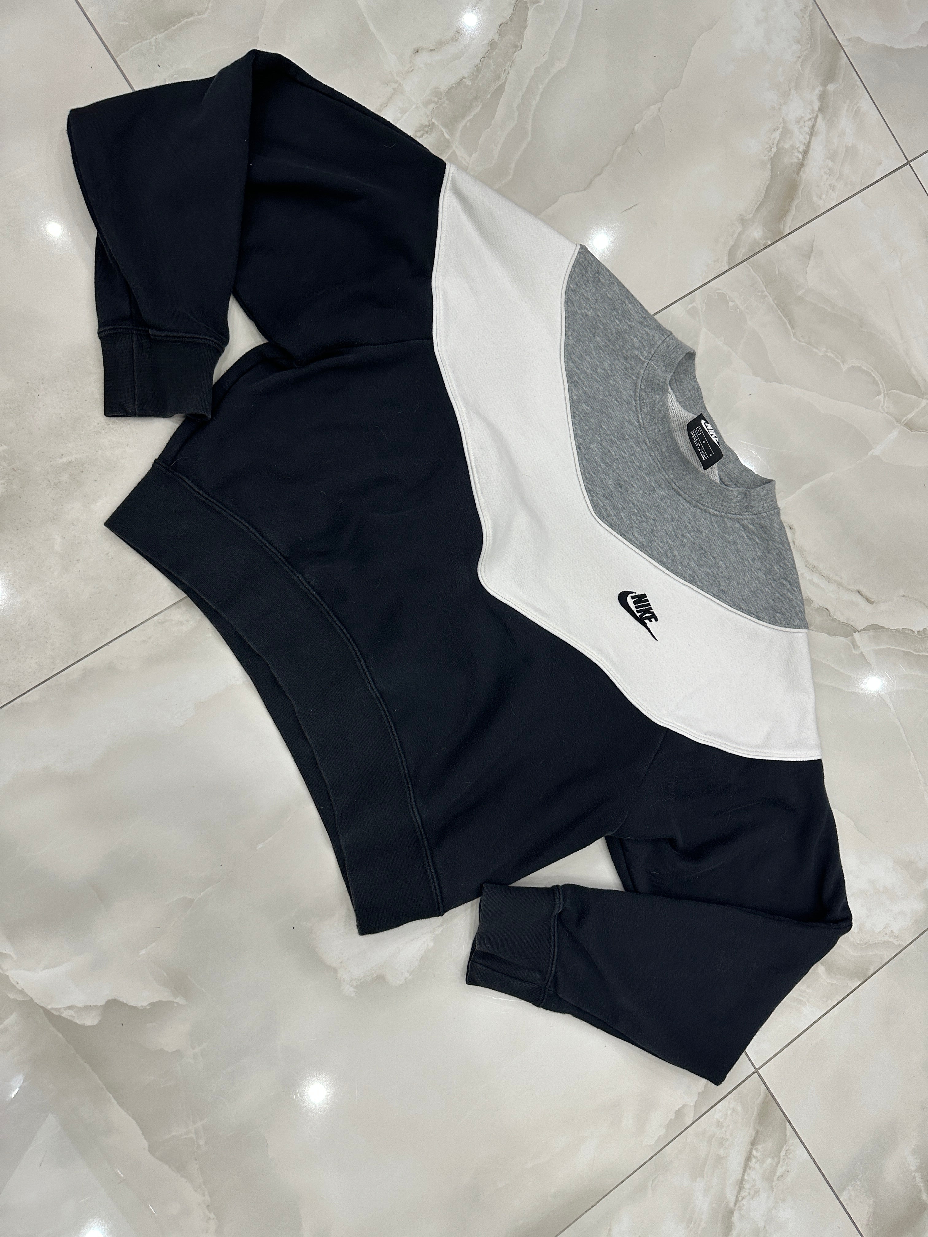Felpa vintage bicolor crop