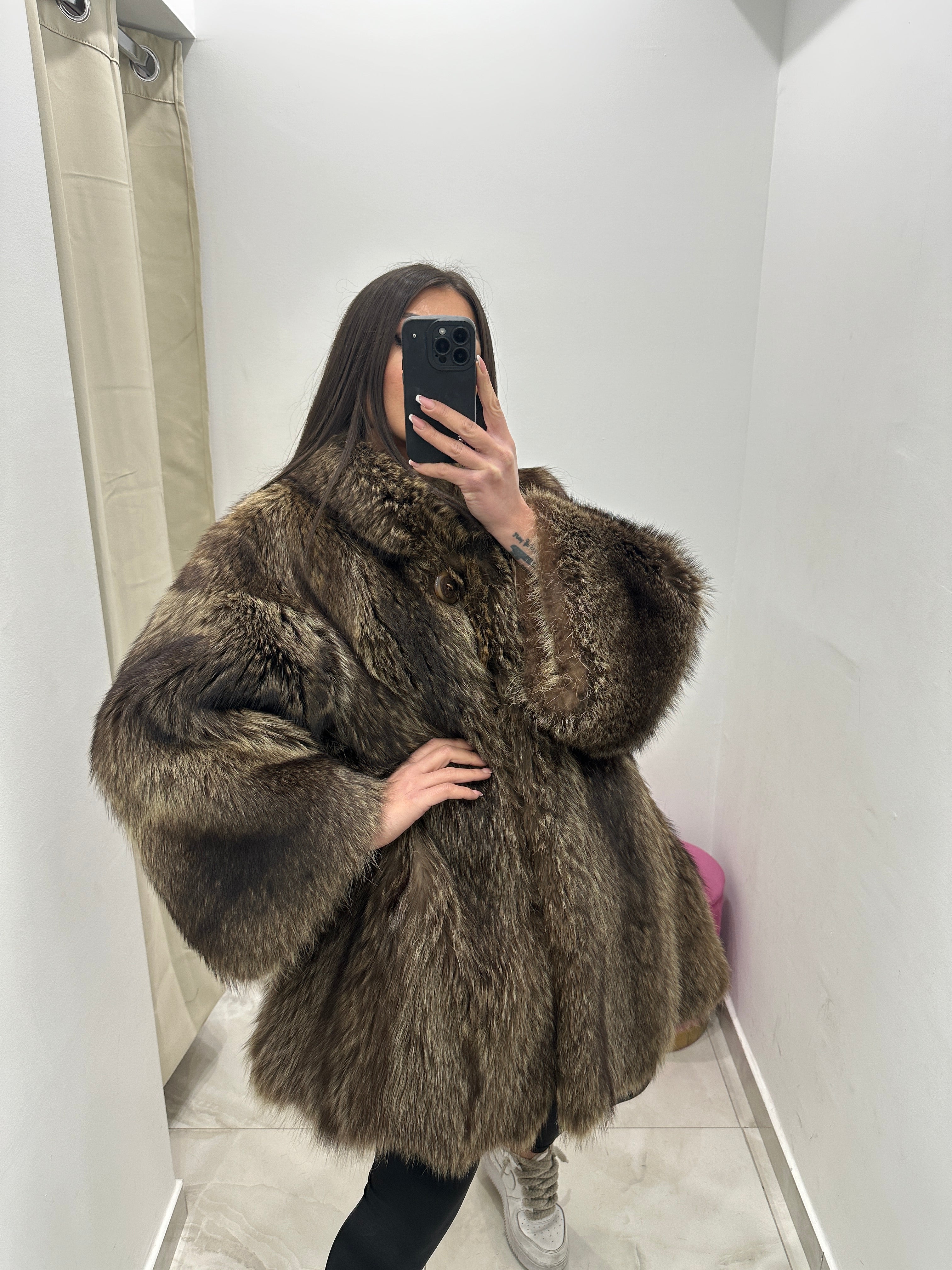 Pelliccia vera vintage marmotta