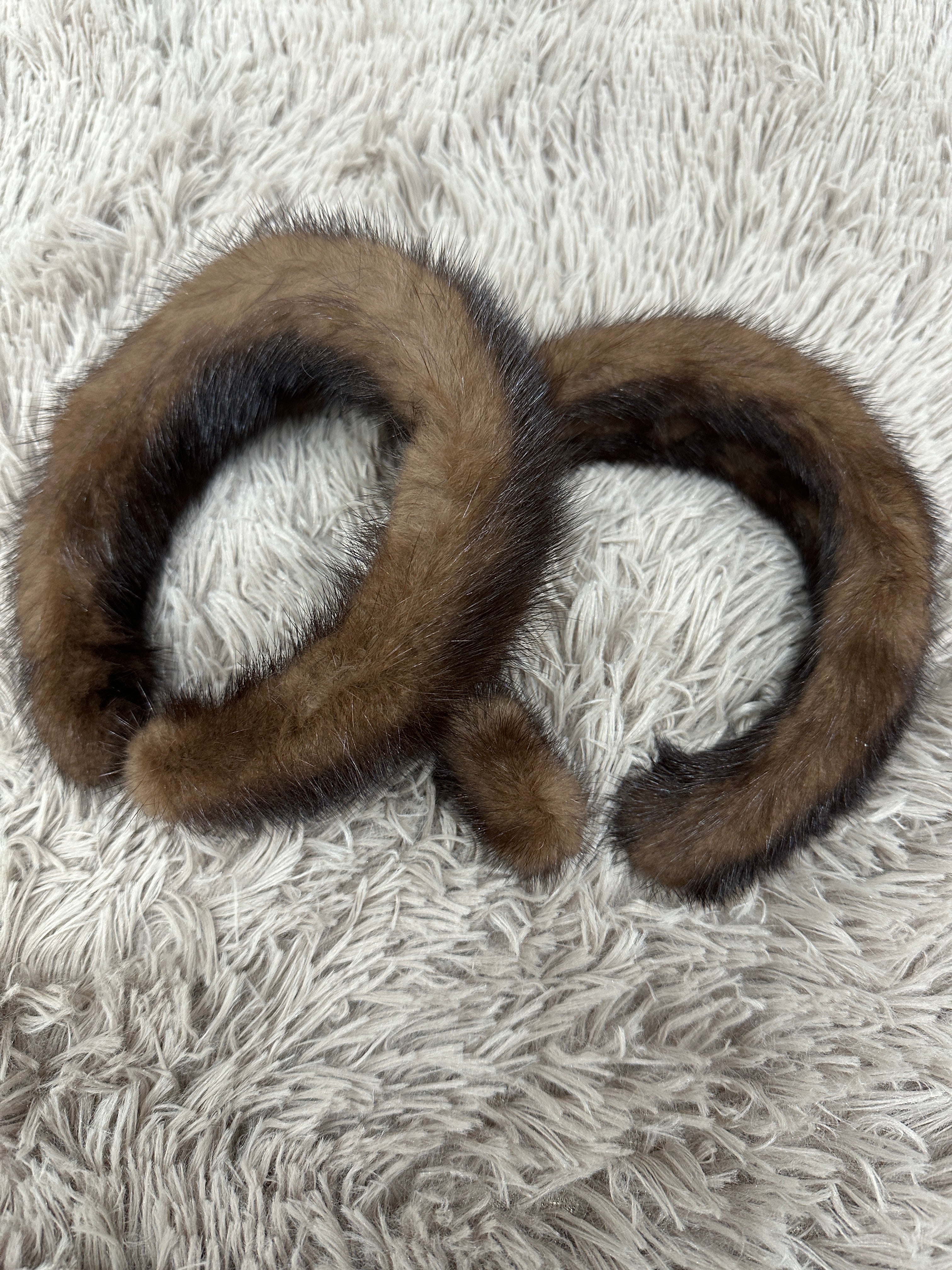 Cerchietto di visone marrone