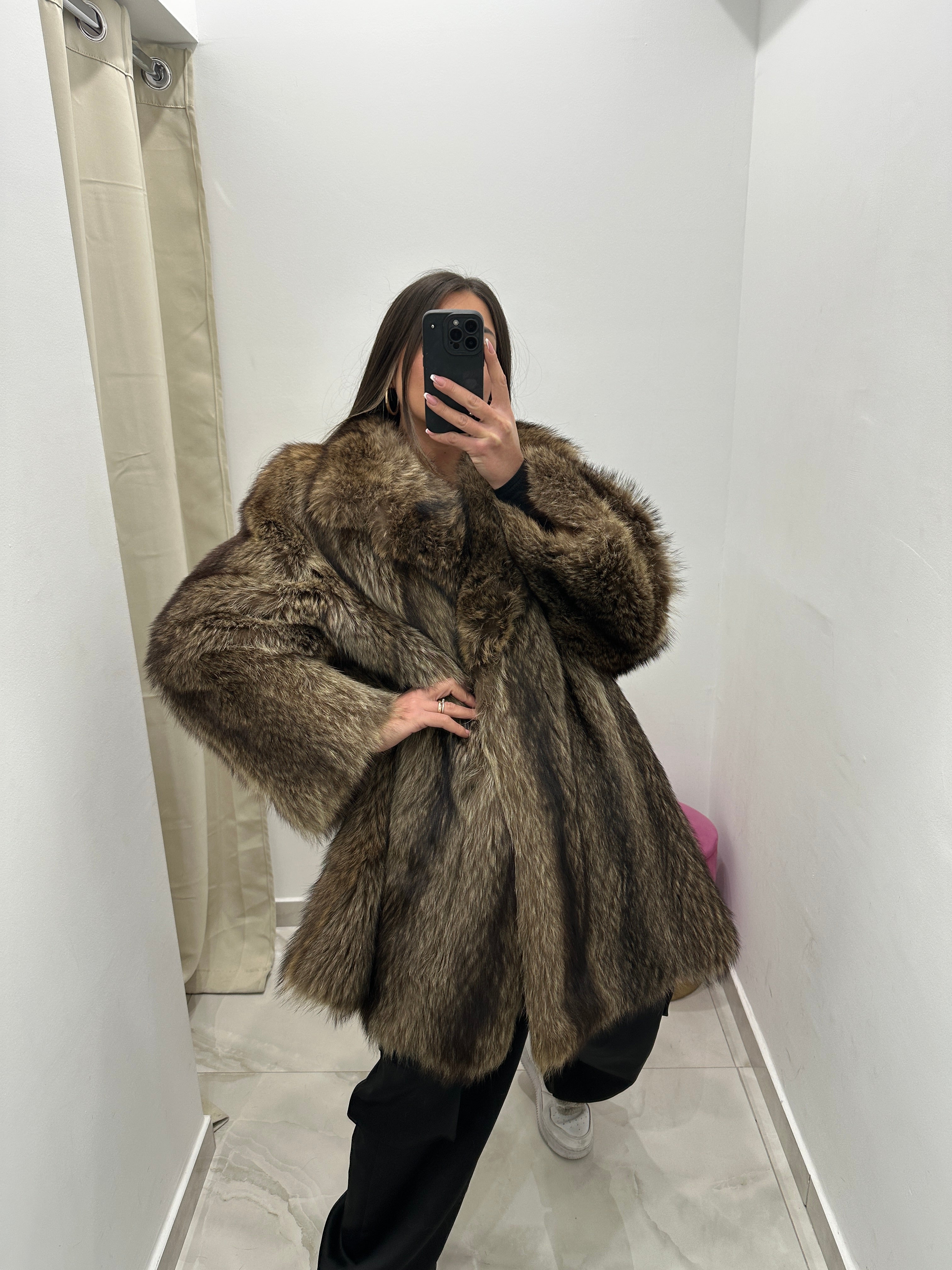 Pelliccia vera vintage di marmotta