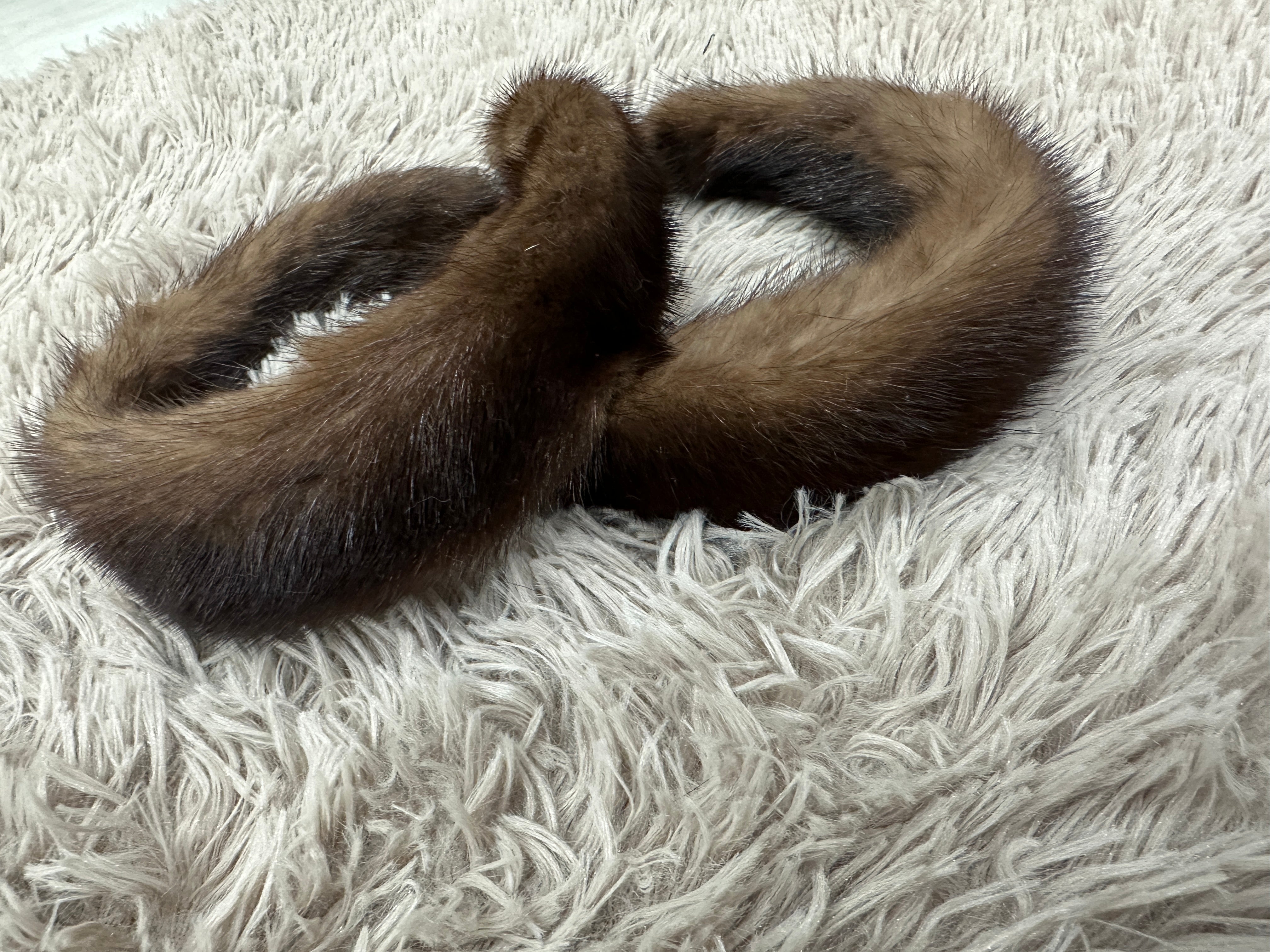 Cerchietto di visone marrone