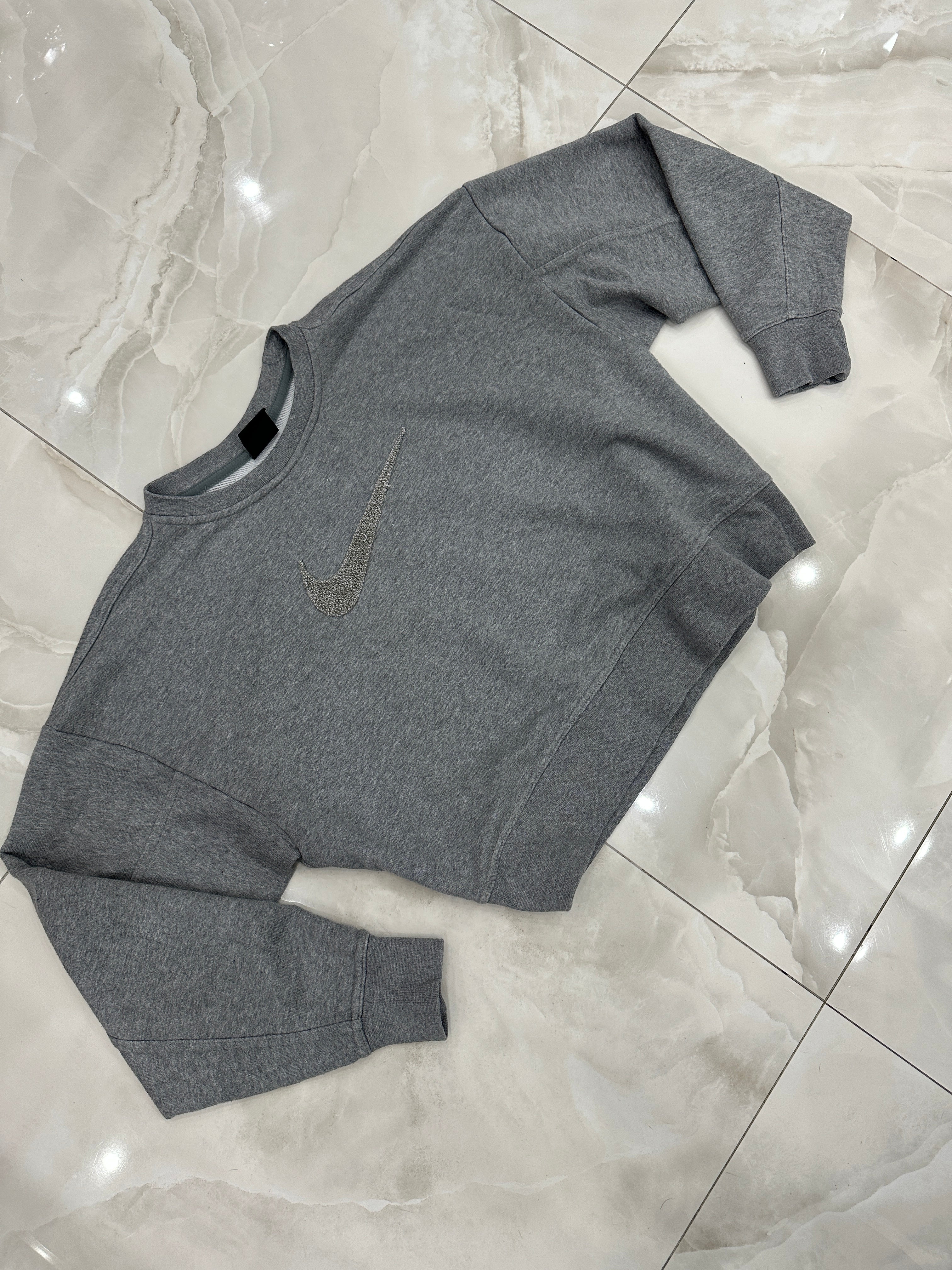 Felpa vintage grigia crop