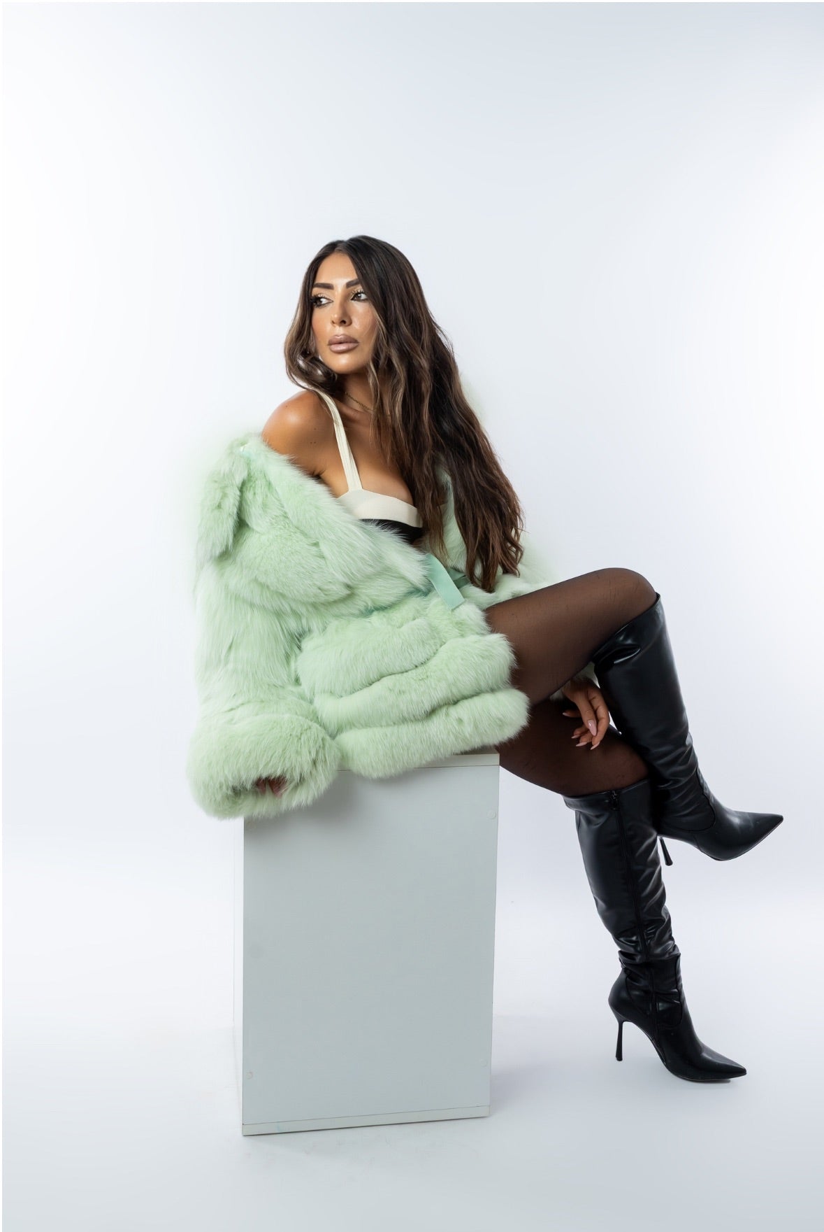 Pelliccia volpe mint exclusive