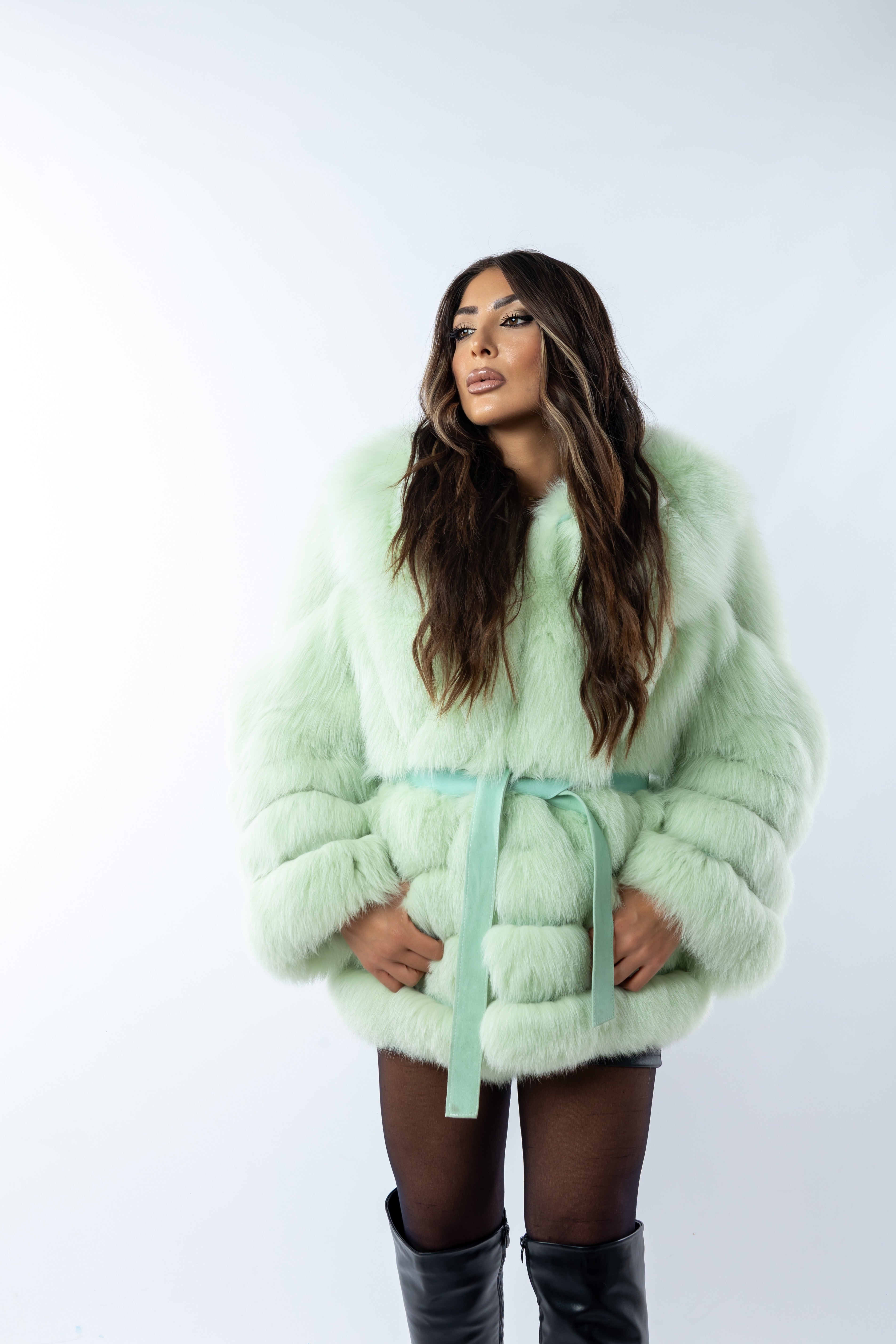 Pelliccia volpe mint exclusive