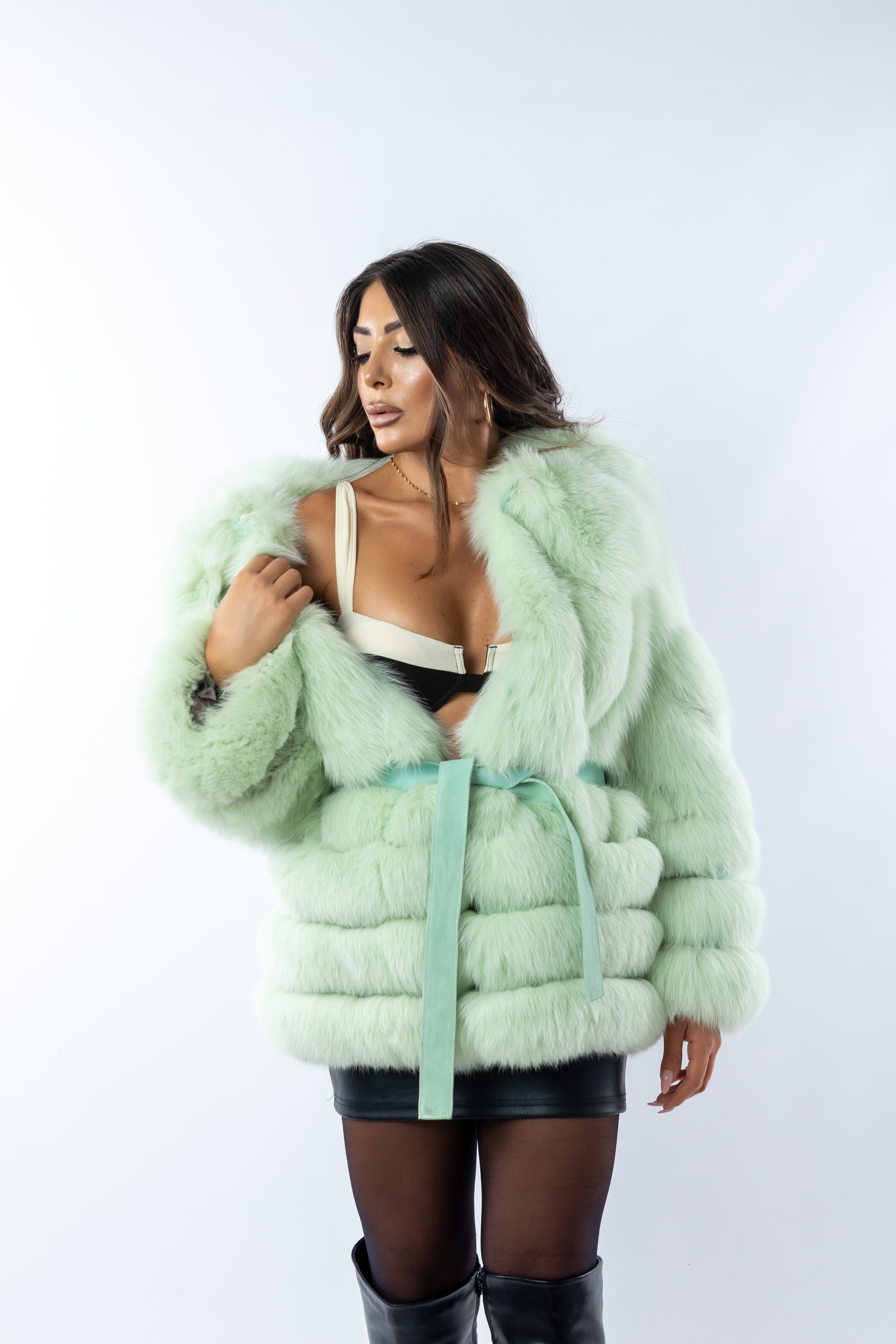 Pelliccia volpe mint exclusive